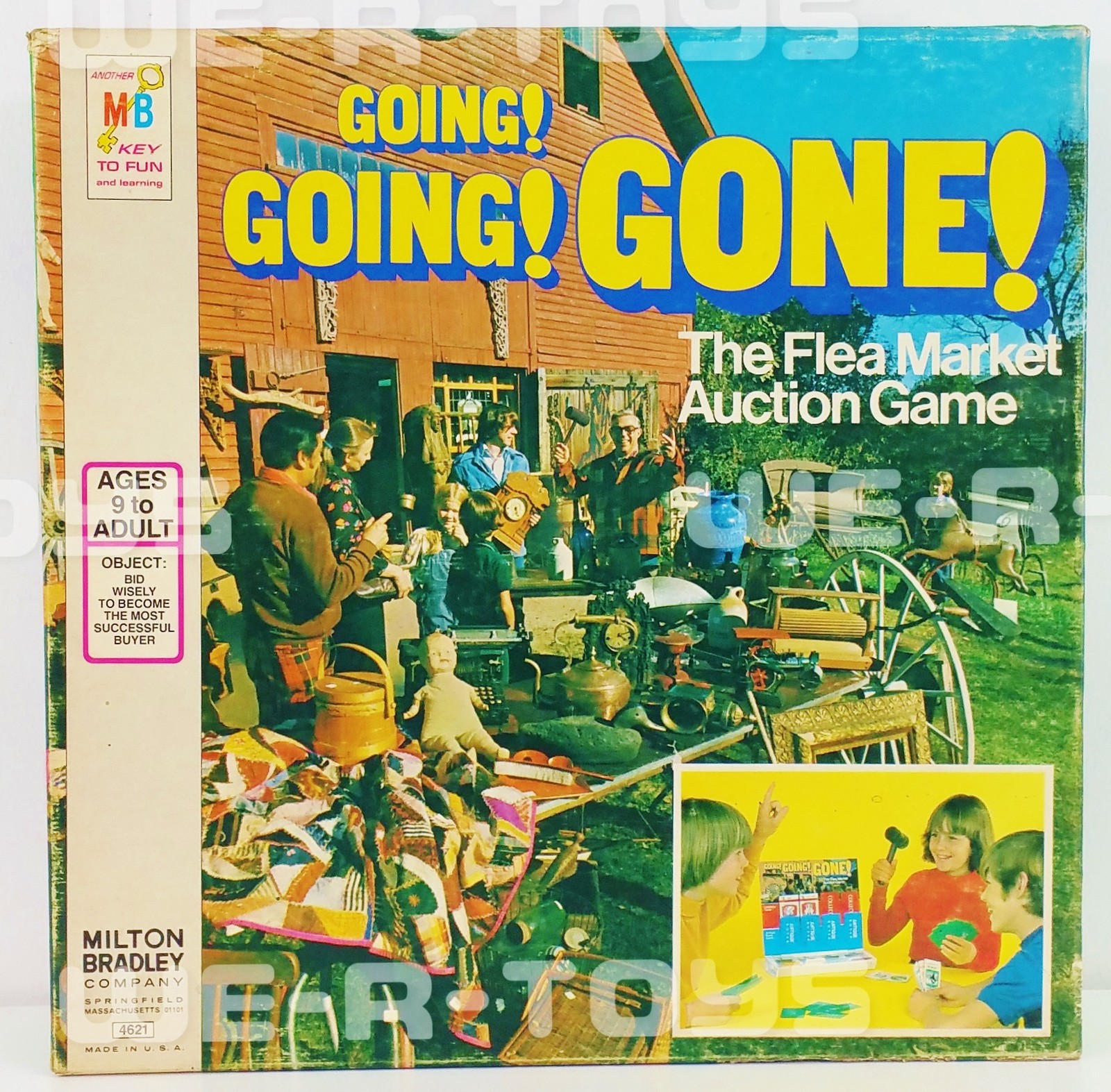Going! Going! Gone! The Flea Market Auction Game 4621 Milton Bradley 1975 USED