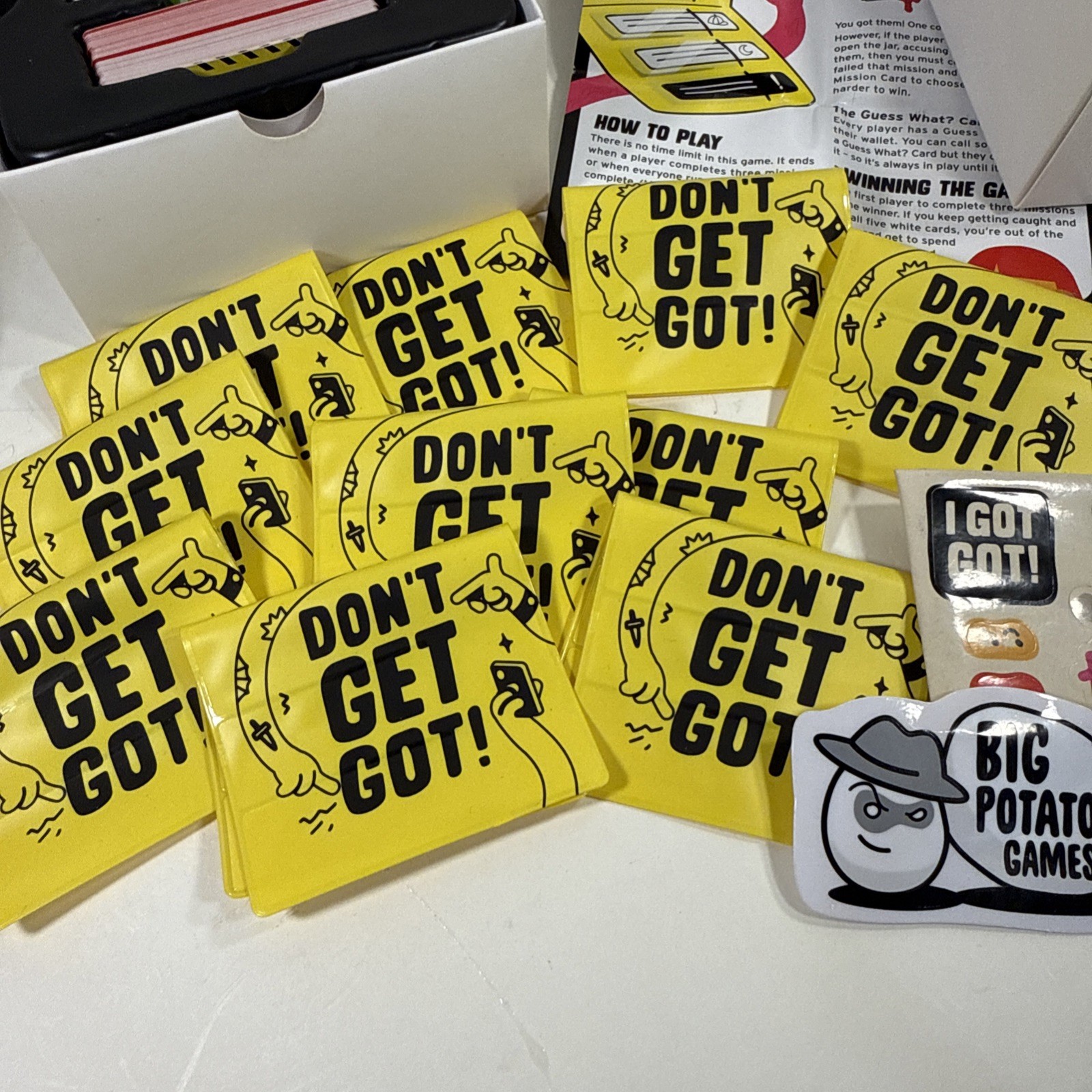 Big Potato Games – DON’T GET GOT! Board Game – White/Yellow – Dont Get Got
