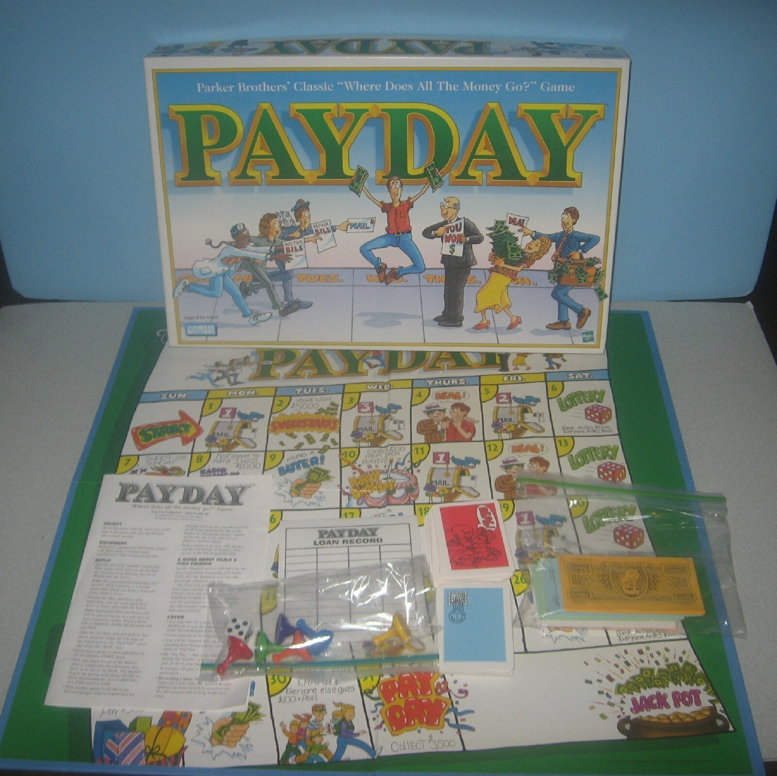 1999 Parker Brothers PAYDAY Pay Day Where Does all the Money Go Game – Complete