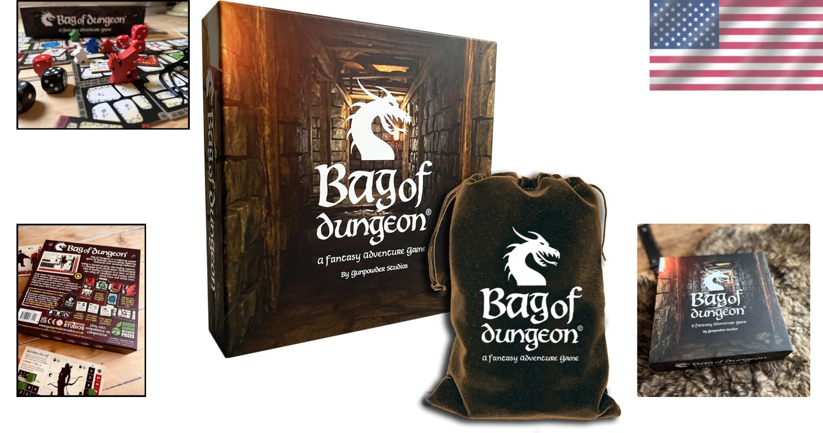 Fantasy Board Game 1-4 Players Ages 7+ Endless Replayability Dungeon Crawler