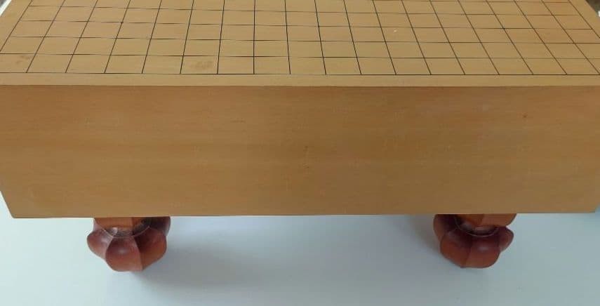 Japanese Go Board Set w Legs Goban Stones Bowls 19×19 Natural Wood Vintage Rare