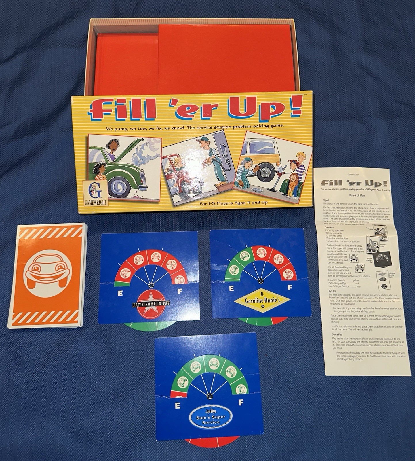 Gamewright Fill Er Up Game Service Station Problem Solving Ages 4+ COMPLETE