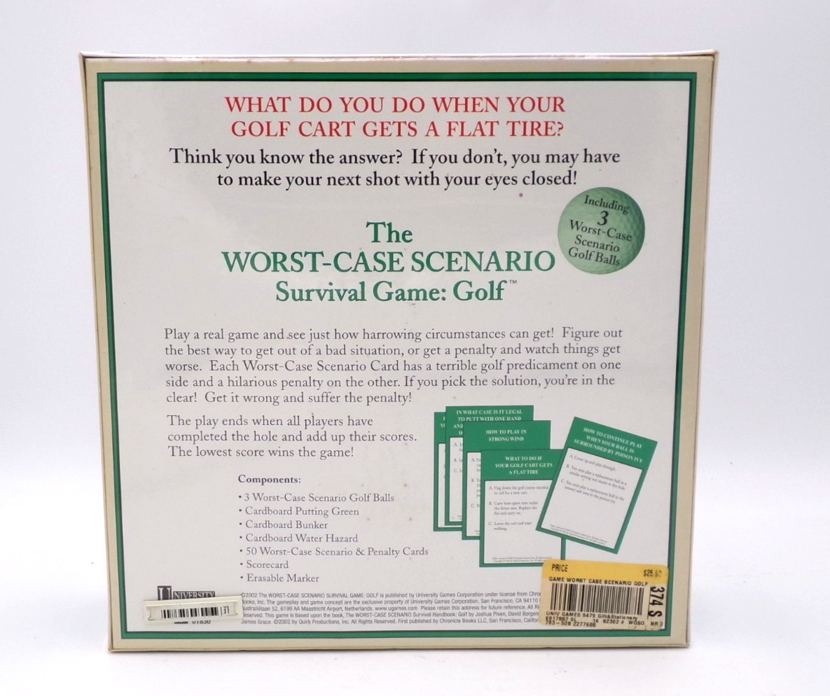 Worst-Case Scenario Survival Game Golf Sealed New University Games 2002 Rare