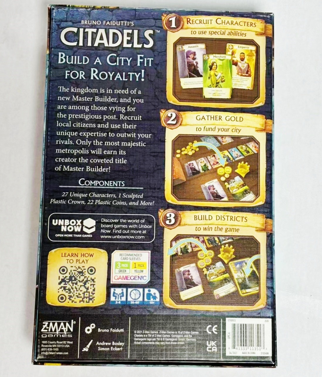 Board Game Bundle Lot of 5 Catan Duel Citadels Chess Checkers Go Game Complete