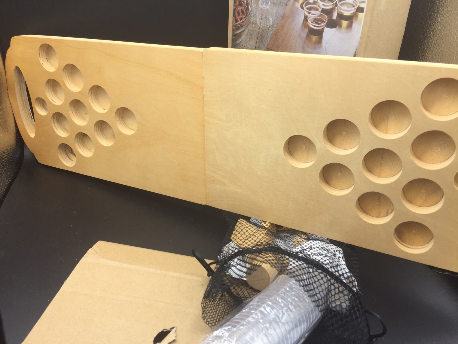 WOODEN MINI BEER PONG PARTY GAME BY STUDIO MERCANTILE