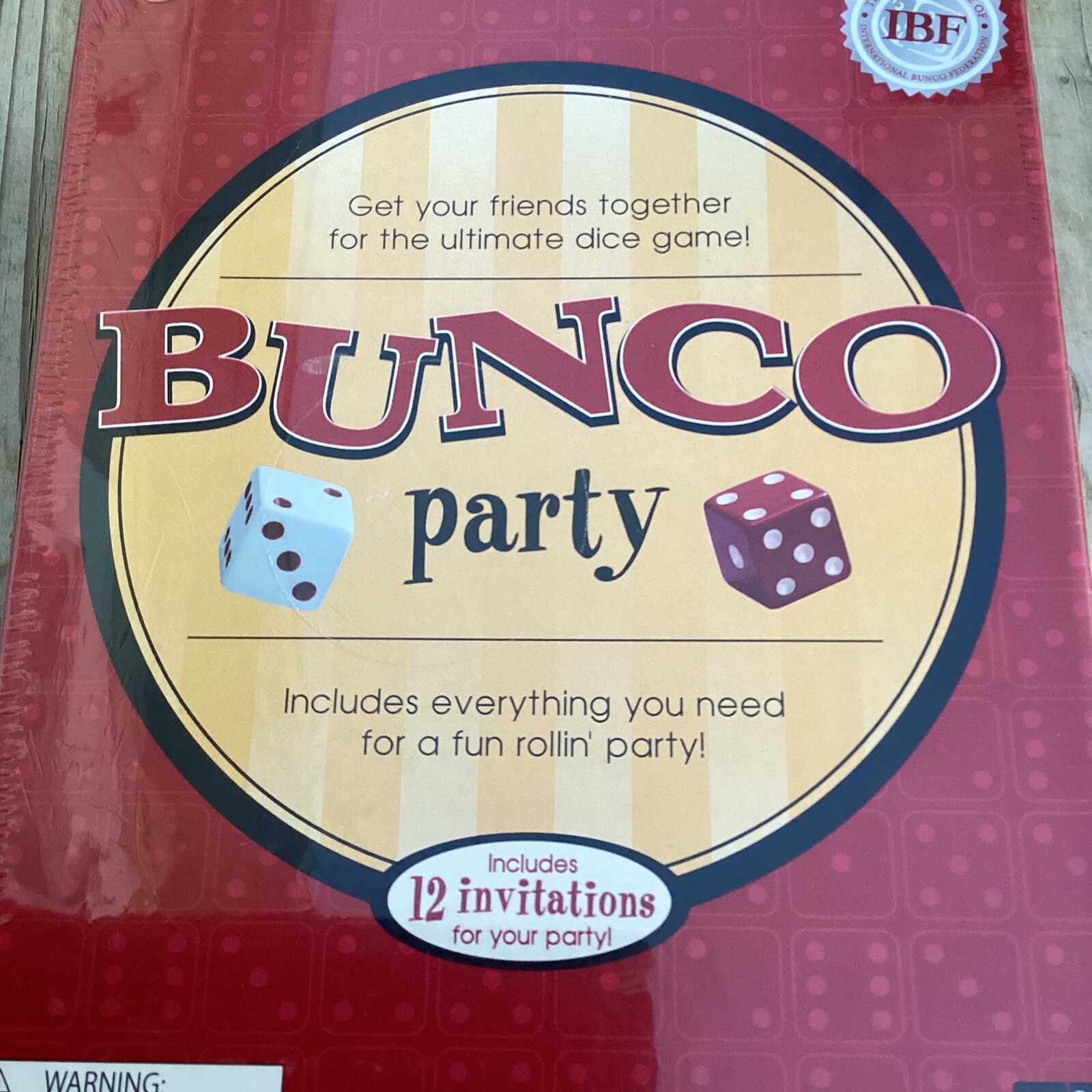 Fundex Bunco Party Dice Board Game Bell Invitations 2 to 12 Players New