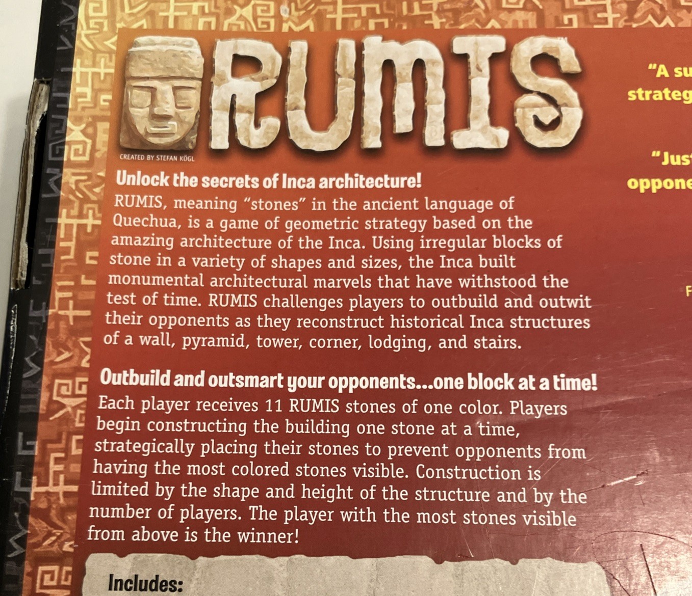 RUMIS Game StrataGems Brain Building Games Educational Insights 100% Complete