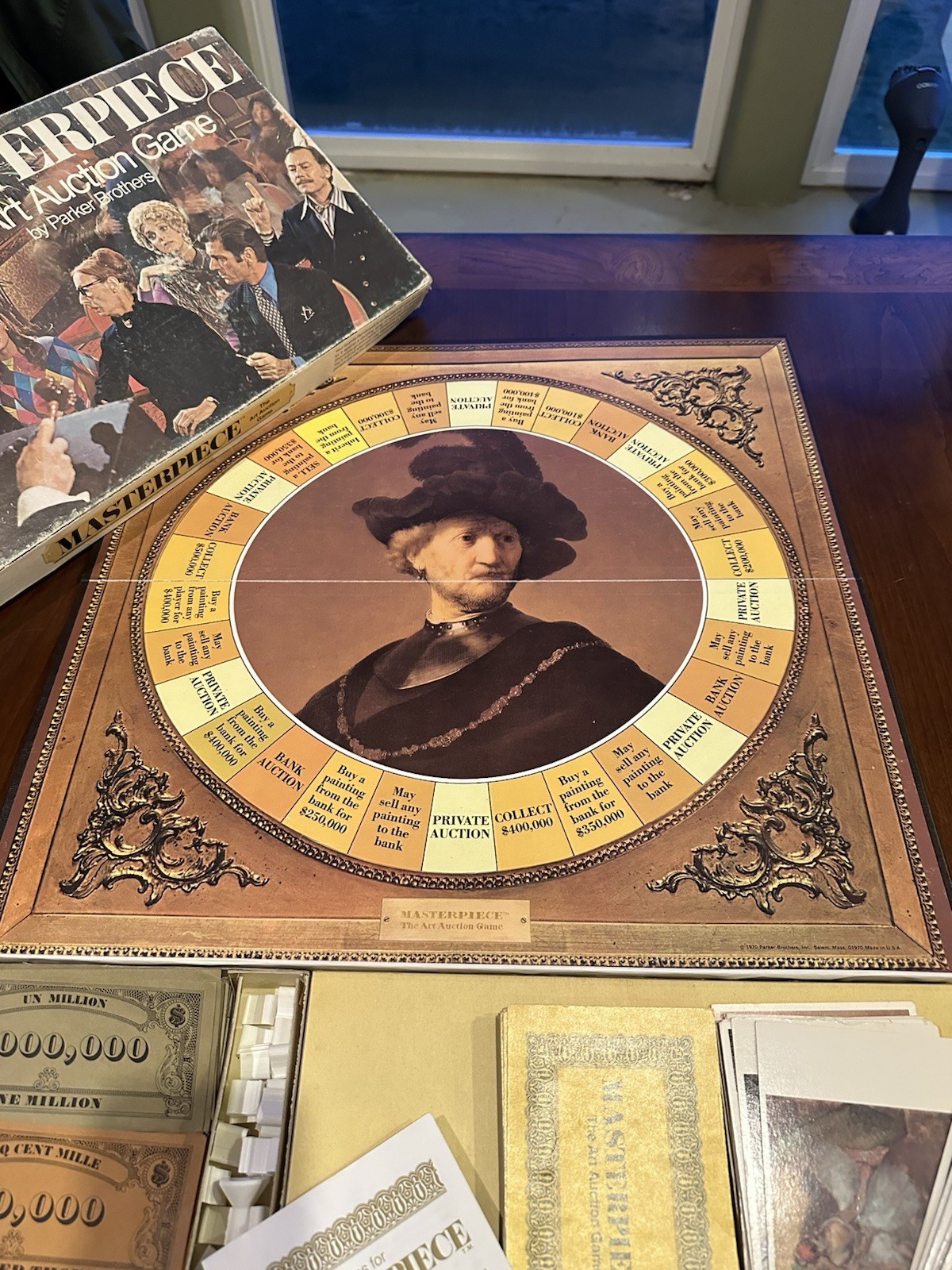 1972 Masterpiece Game Art Auction Game by Parker Brothers Complete