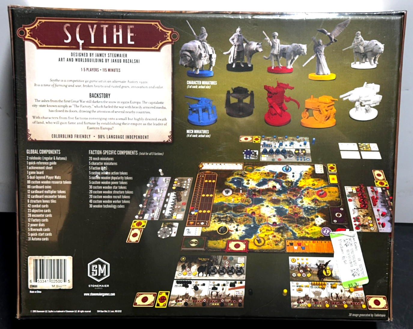 Stonemaier Games SCYTHE Board Game STM600 1-5 Players 115 Minutes – NEW Sealed