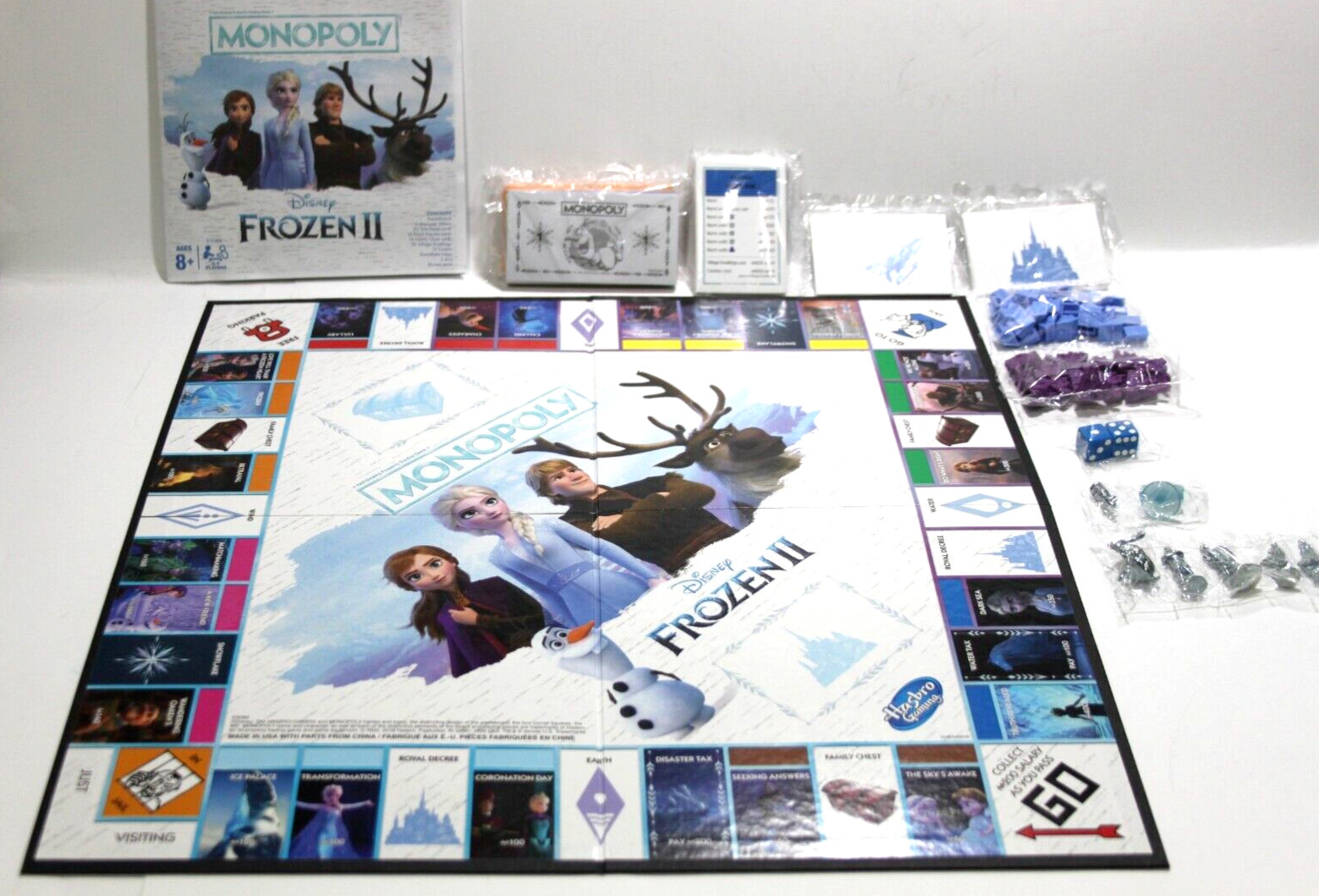 Hasbro Monopoly Disney Frozen 2 Edition Board Game Complete 2018 Elsa Anna Olaf