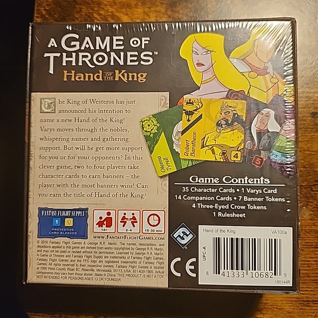 A Game of Thrones Hand of the King Card Game Fantasy Flight Game Of Wits