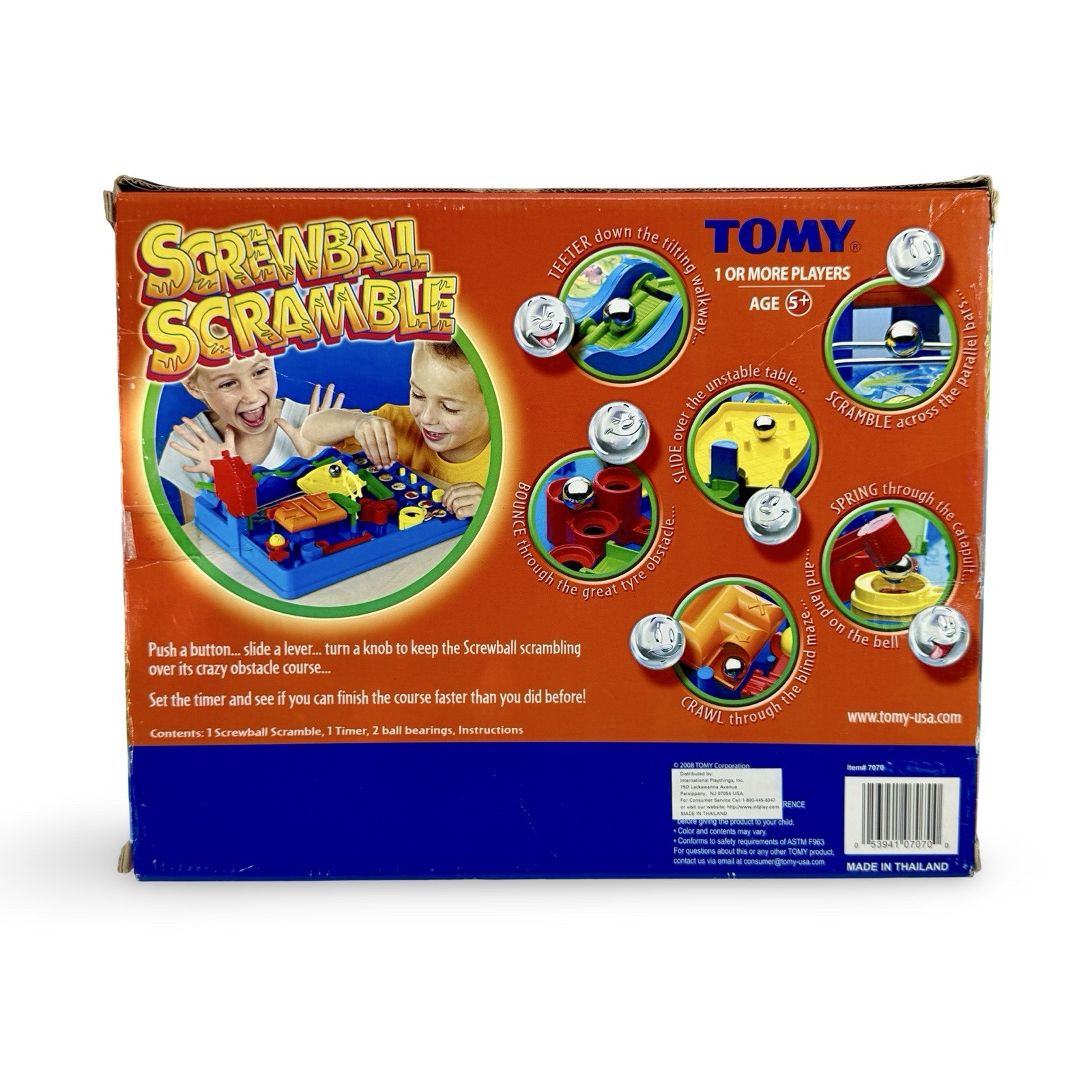 TOMY Screwball Scramble Game Complete Tested With Box Marble Maze Skill Game