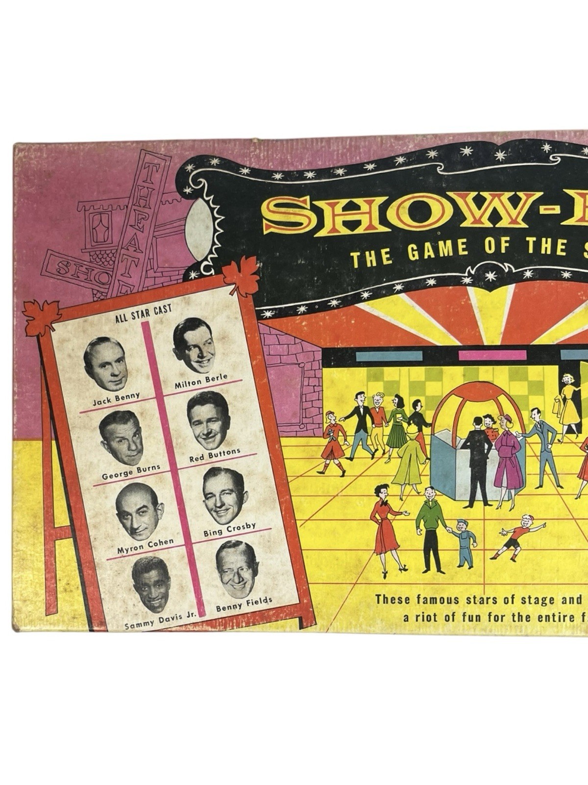 Vintage 1958 Show-Biz Boardgame: The Game of the Stars Lowell Toy Mfg: