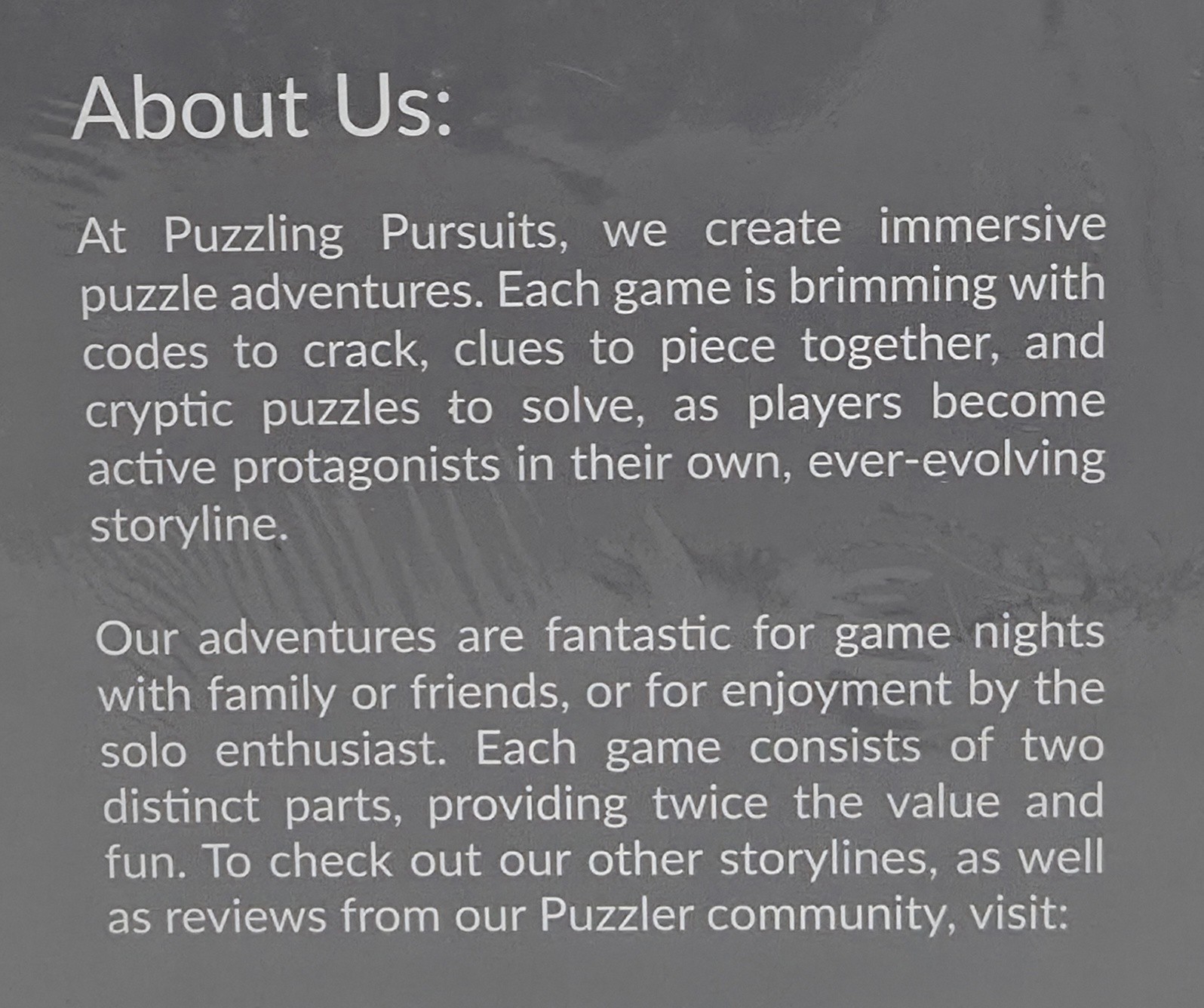 NEW Puzzling Pursuits Origins & Ends Immersive Puzzle Adventure Game III