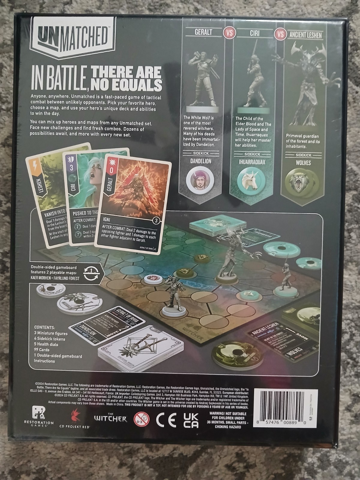 Restoration Games Unmatched The Witcher Steel & Silver Board Game Geralt Ciri