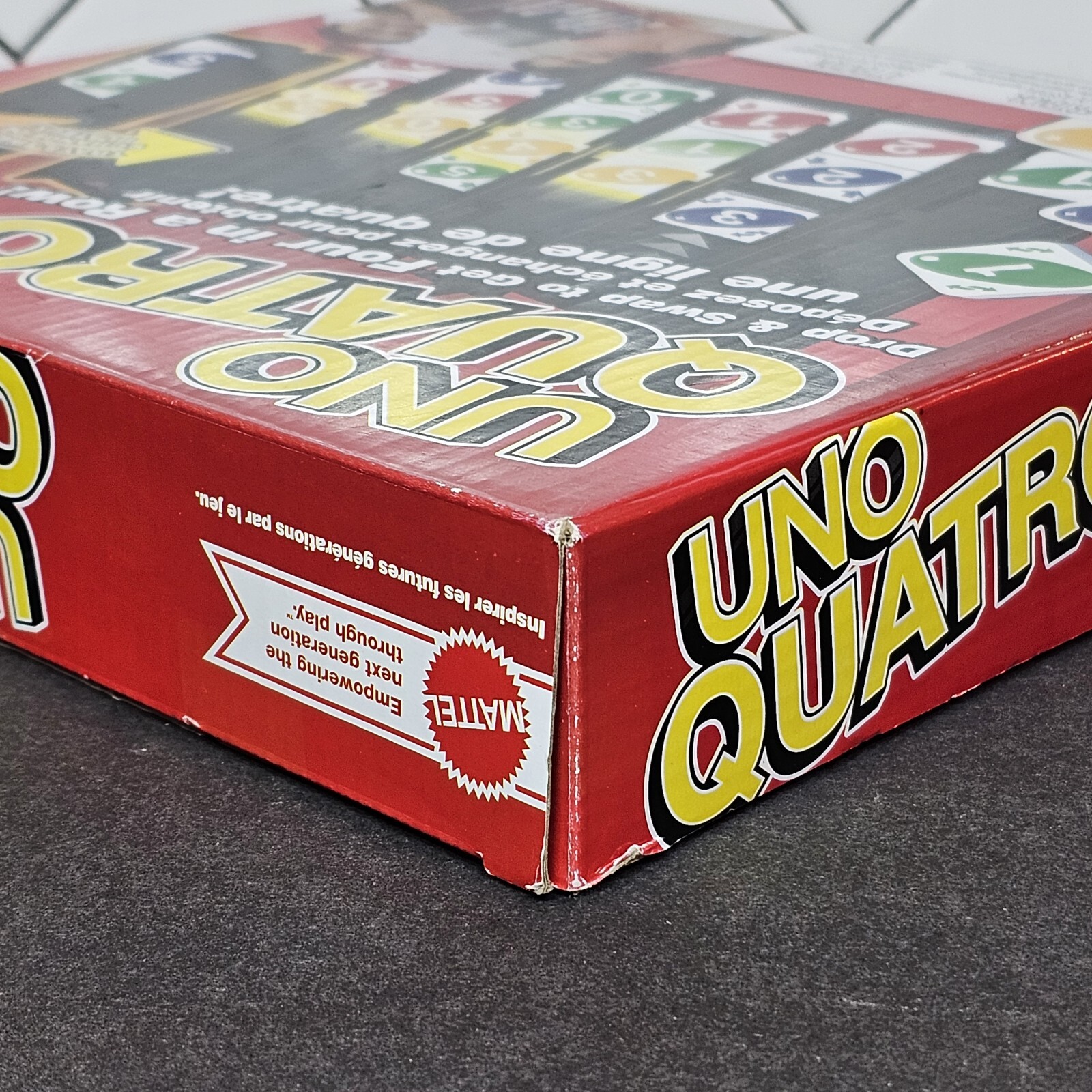 Uno Quatro Game Drop & Swap Family Party Game Board Games Toy Age 7+ Complete