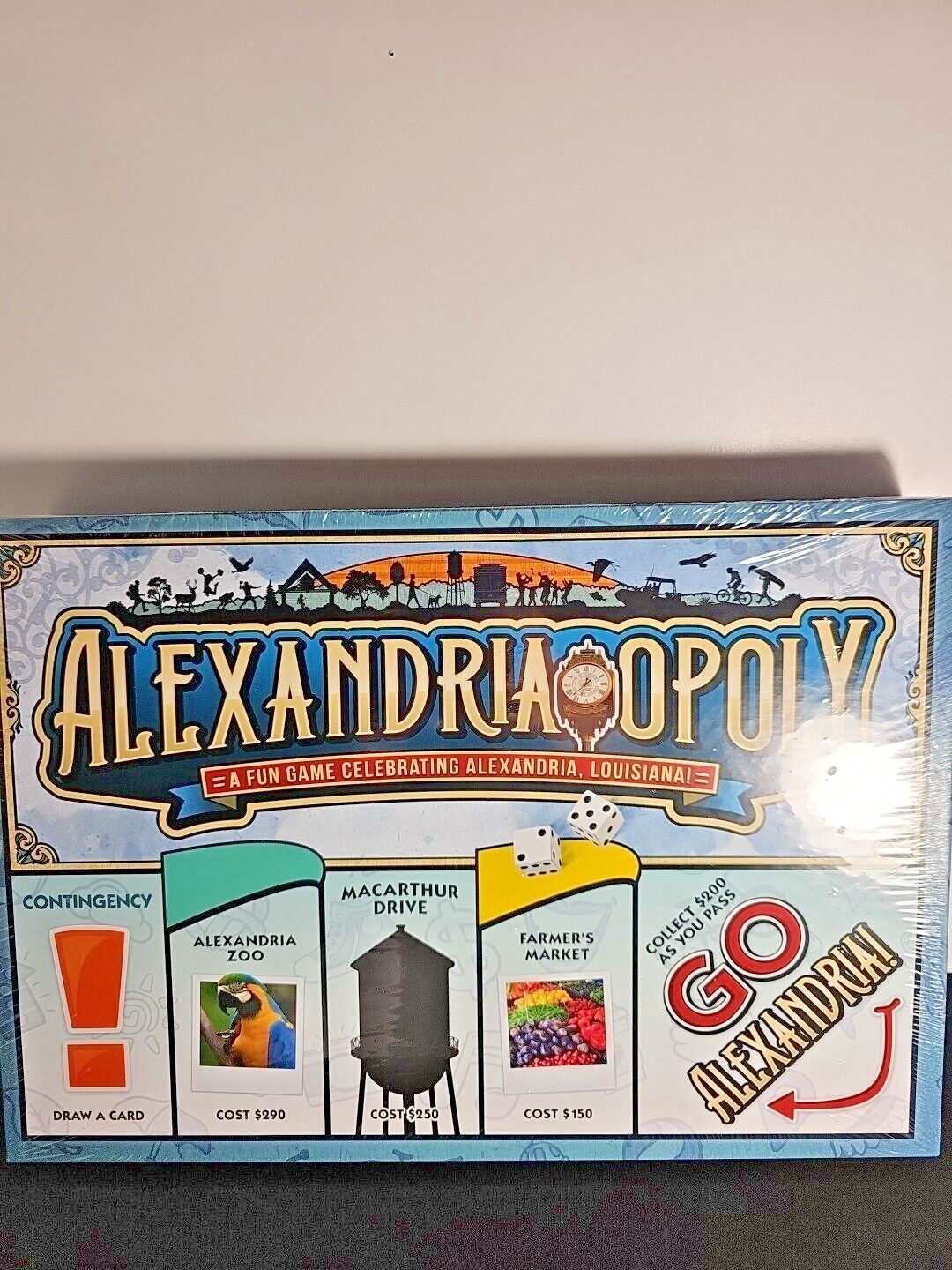 Late for the Sky Alexandria*Opoly Board Game – Alexandria, Louisiana – NEW Boxed