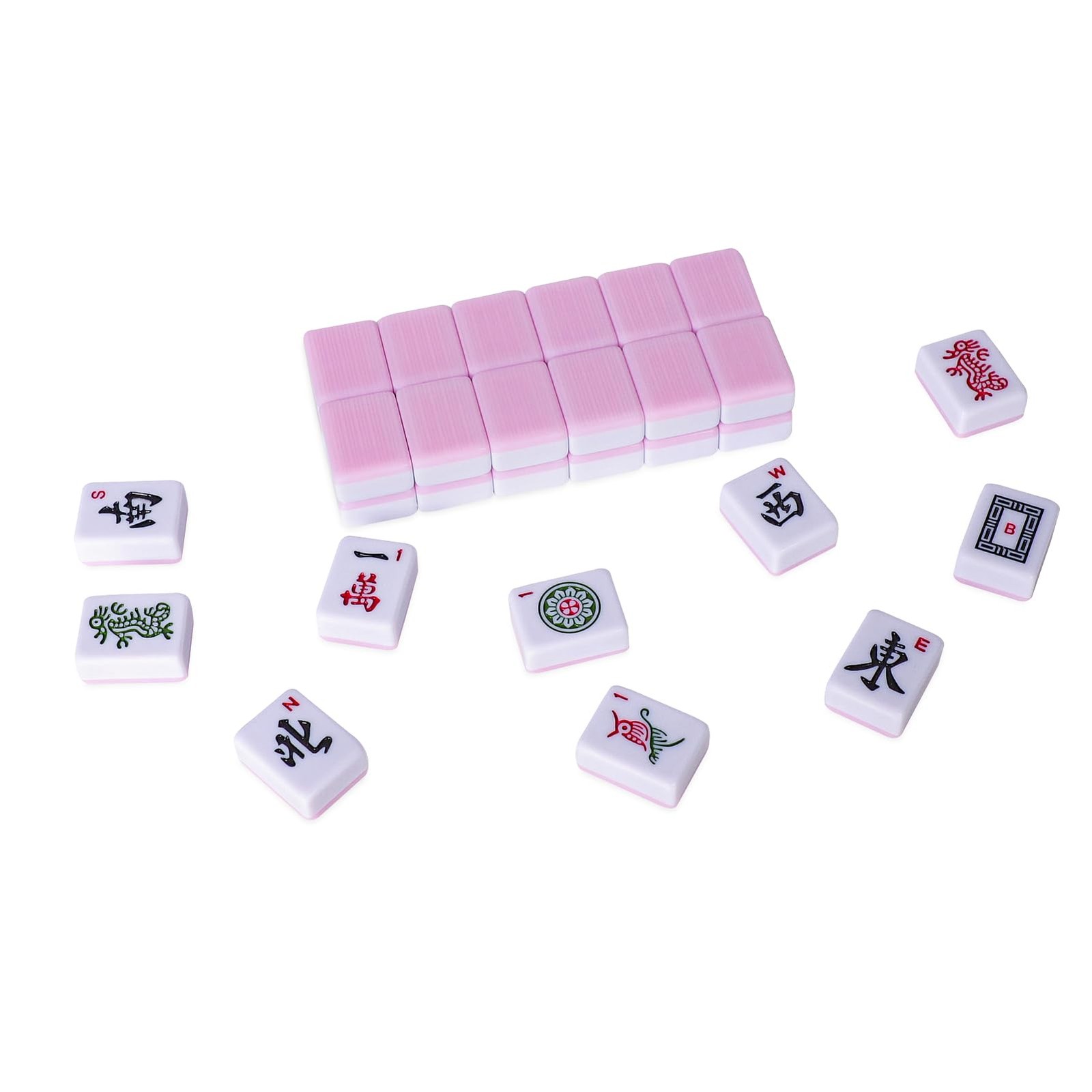 TIASUSAN American Mahjong Tile 3 inches (W) x 5 (L) x 1 inch (H), Pink