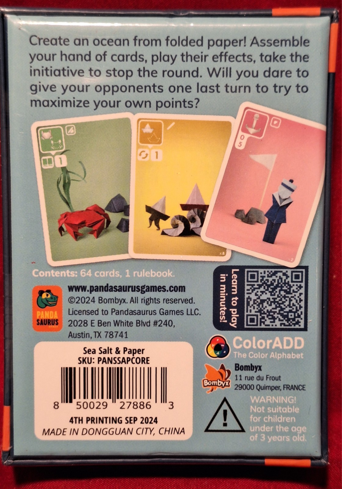 New! 2024 – Sea Salt & Paper – Card Game by Pandasaurus Sealed!