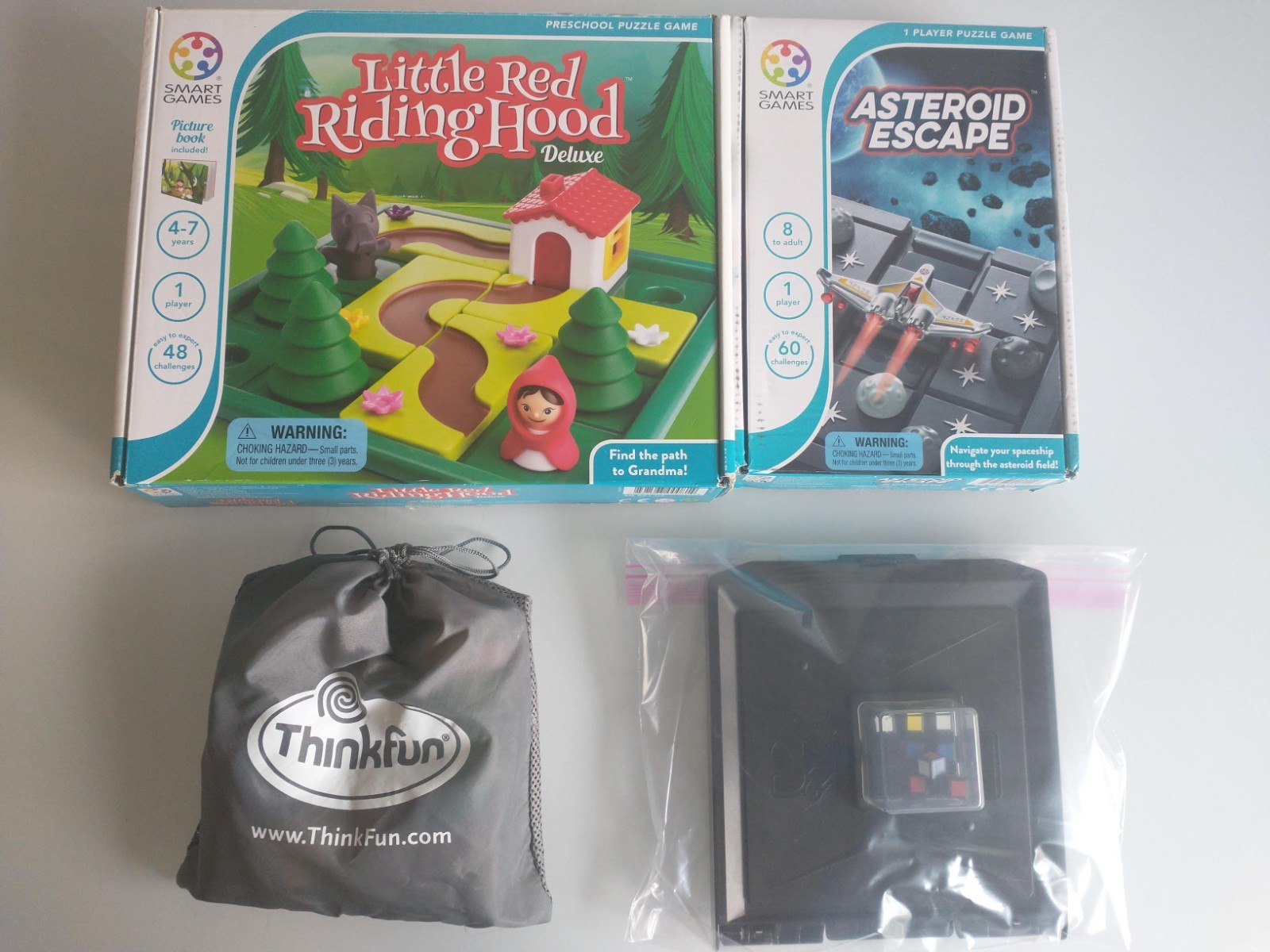 SmartGames Little Red Riding Hood Asteroid Escape ThinkFun Rush Hour Rubiks Race