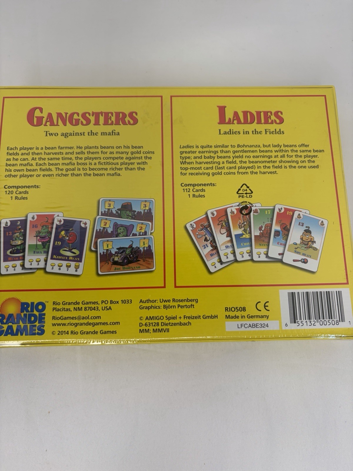 Bohnanza Set Of Two , Princes & Pirates, Ladies & Gangsters New SEALED