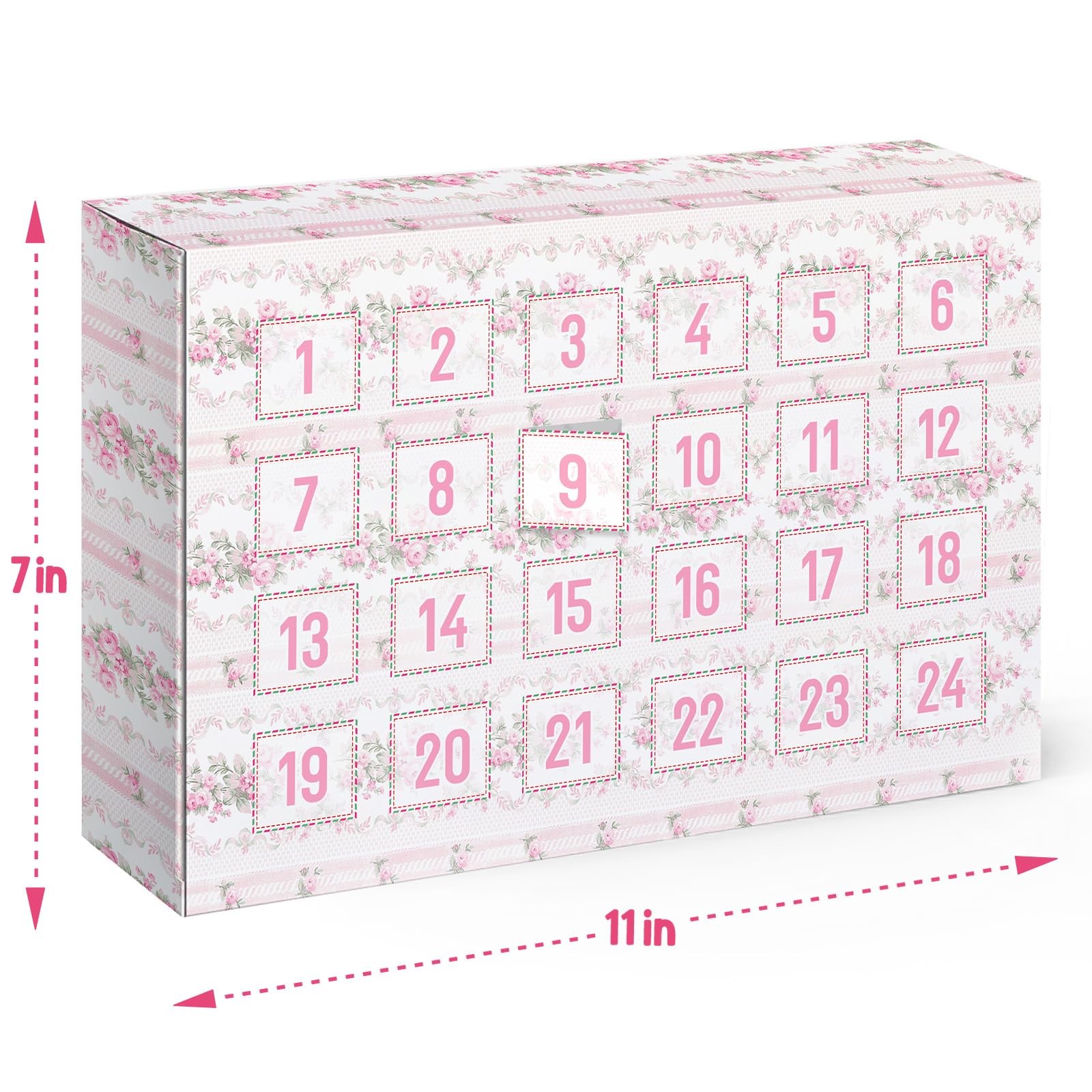 Advent Calendar 2025-24 Days of 10mm Straw Toppers for 30Oz & 40Oz Pink
