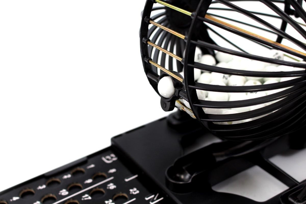 Bingo Machine Cage Game Set with Balls Classic Cage Bingo Tray Multi Player