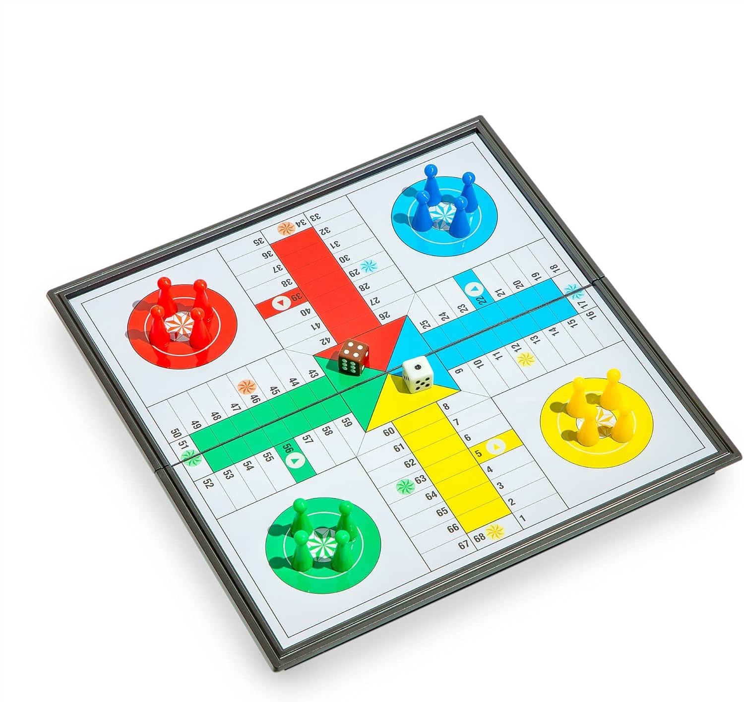 Magnetic Ludo Travel Game Set – 9.8″ Folding Board for Classic Portable Strategy