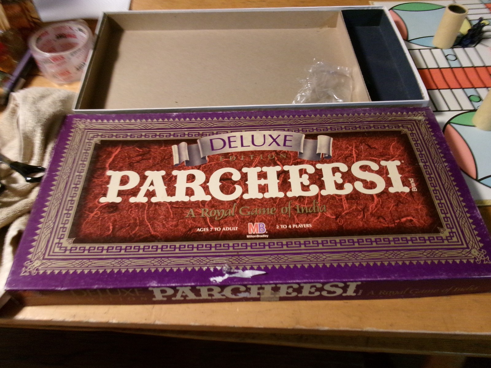 VINTAGE Deluxe Parcheesi COMPLETE Milton Bradley 1989 Classic Strategy