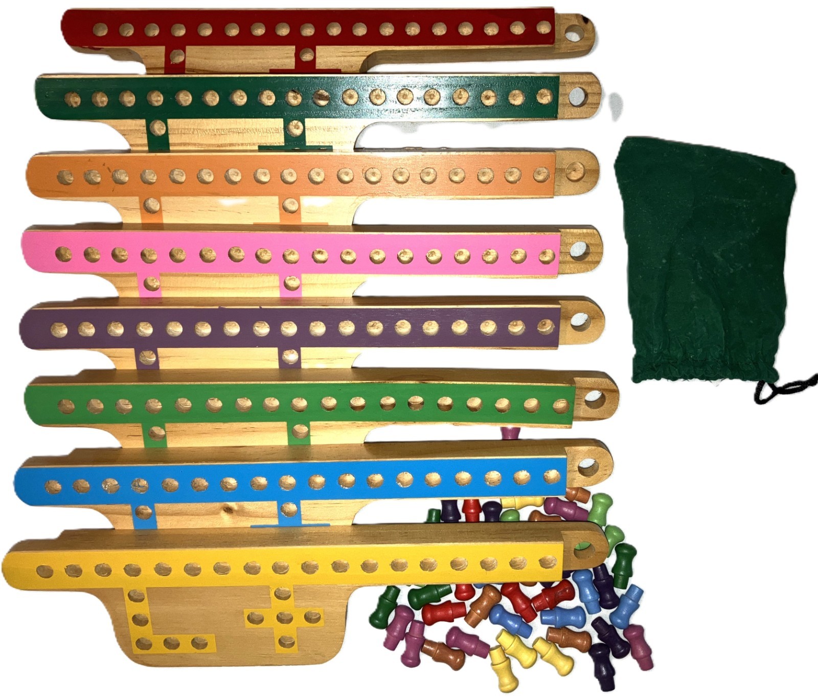 Pegs and Jokers 8 Players Thick Pine Wood Pegs Boards FREE 4 Spl Decks Alu Box