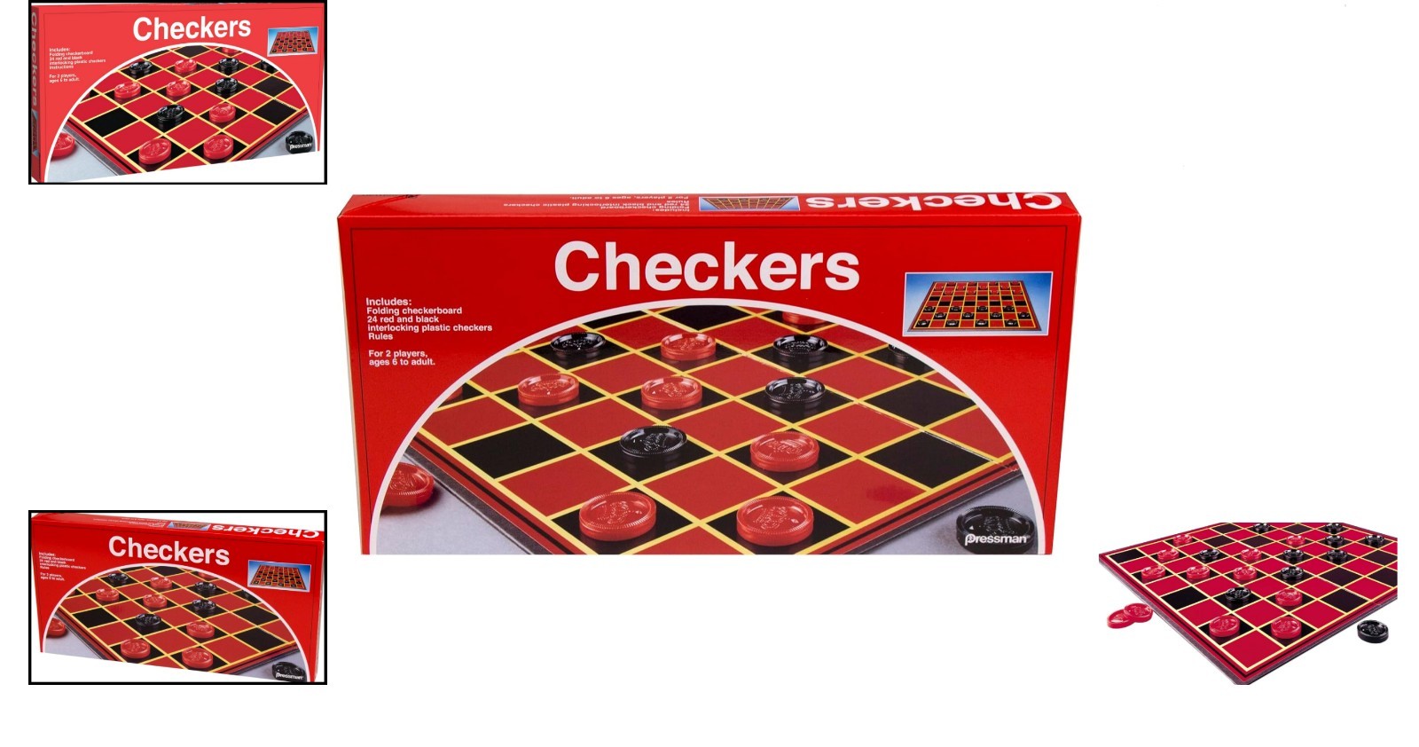 Timeless Checkers Board Game – Complete Set with Folding Board & Instructions
