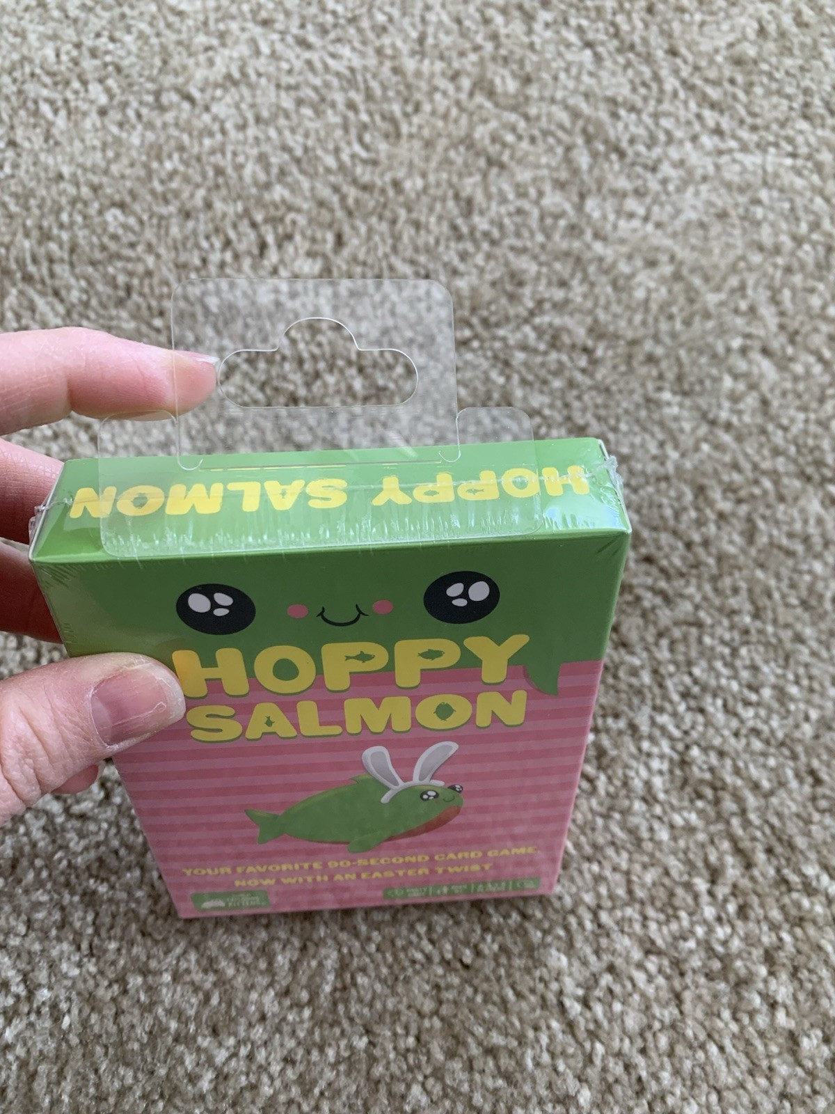 Hoppy Salmon Party Game Exploding Kittens Easter Edition New Sealed
