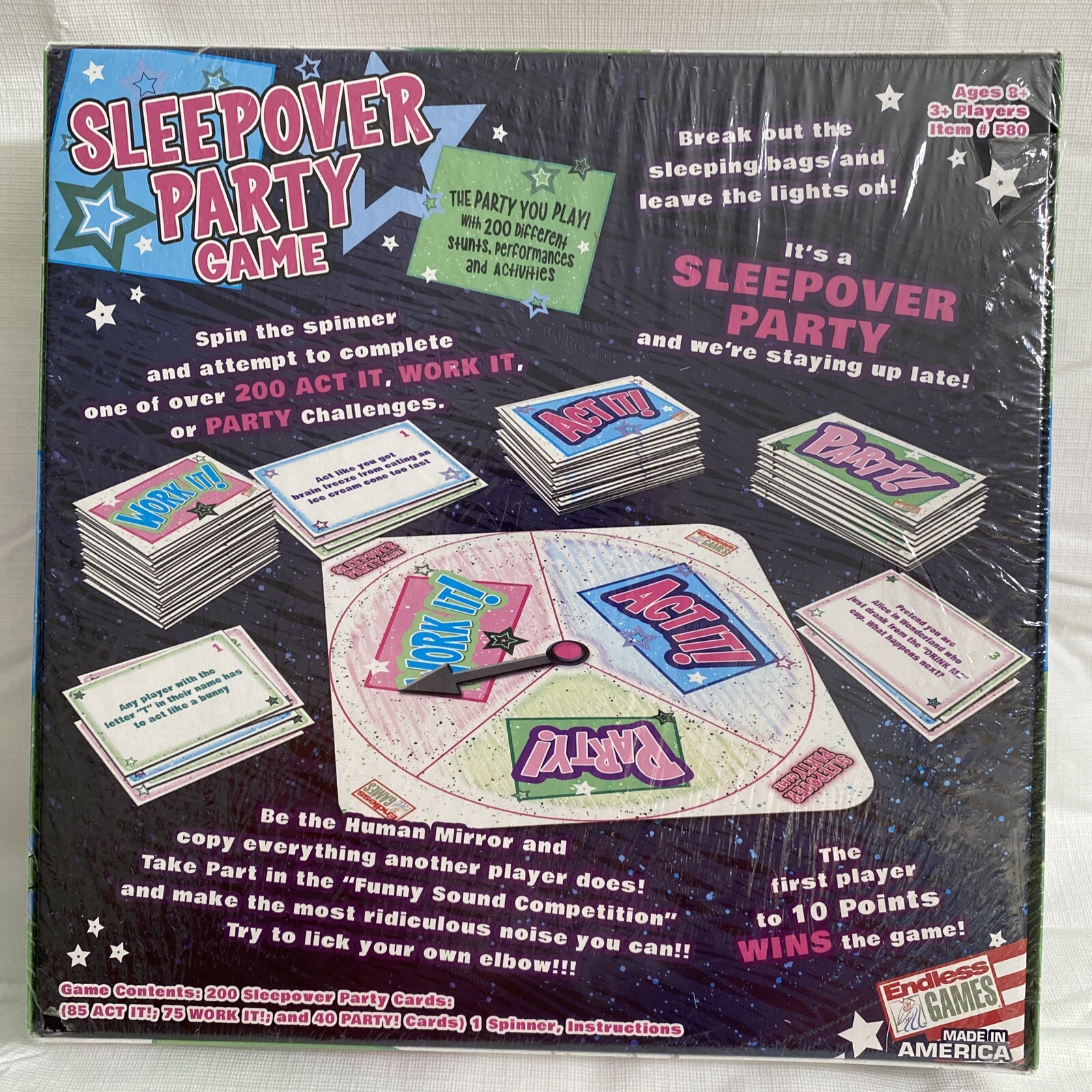 Sleepover Party Games 2014 Endless Games Ages 8+ For 3+ Players SEALED