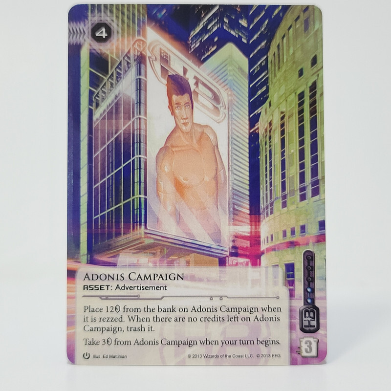ADONIS CAMPAIGN Organzied Play Promo Card FFG Android Netrunner LCG