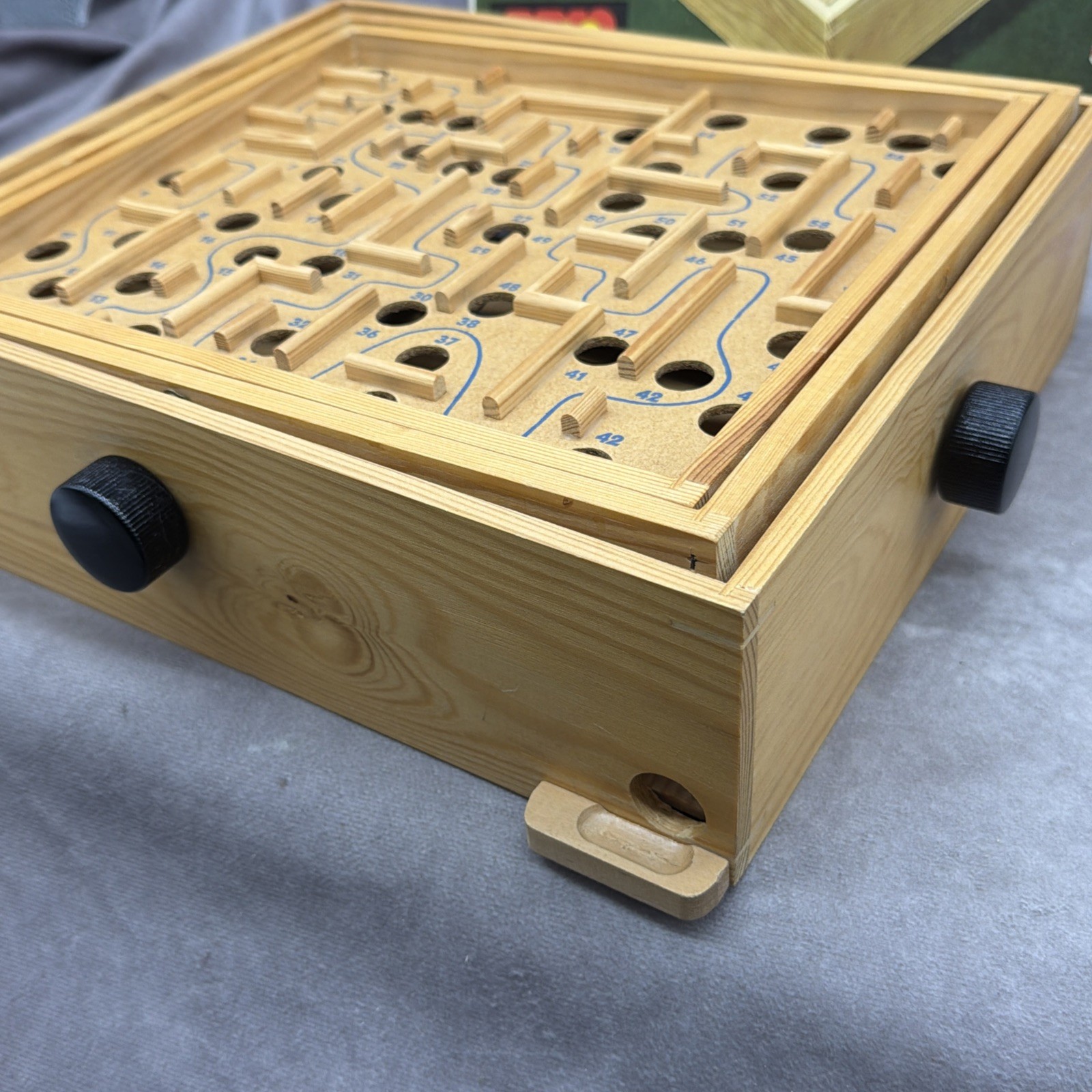 Vintage Brio Labyrinth Wooden Board Game Sweden in Original Box w/ball Works