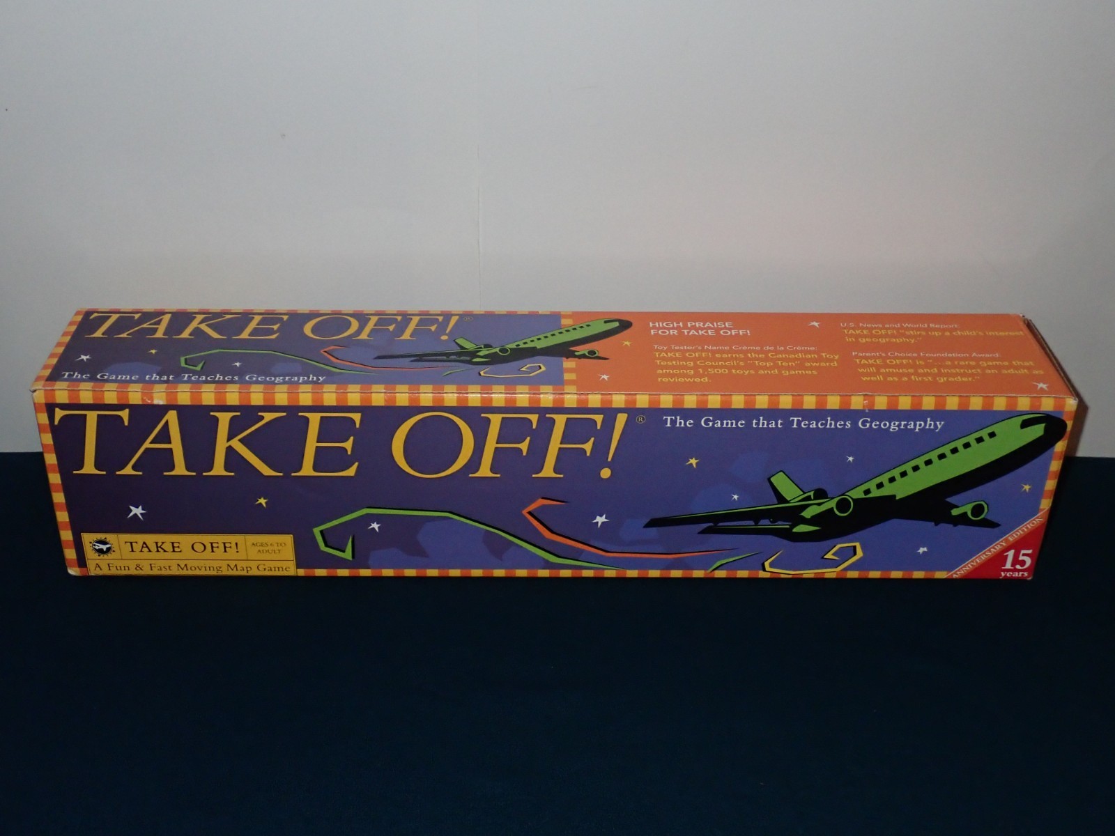 Take Off Geography Board Game 15th Anniversary Edition Complete