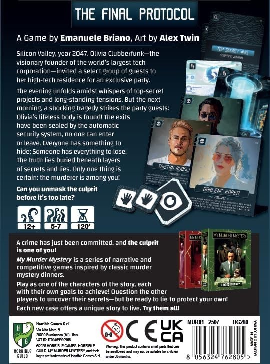 Horrible Guild My Murder Mystery – The Final Protocol, Host Your Own Murder Myst