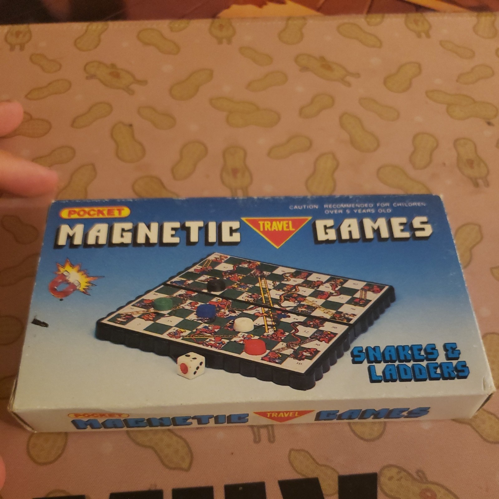 Pocket Mini Magnetic Travel Game Travel Snakes & Ladders Pocket Game Vintage Box