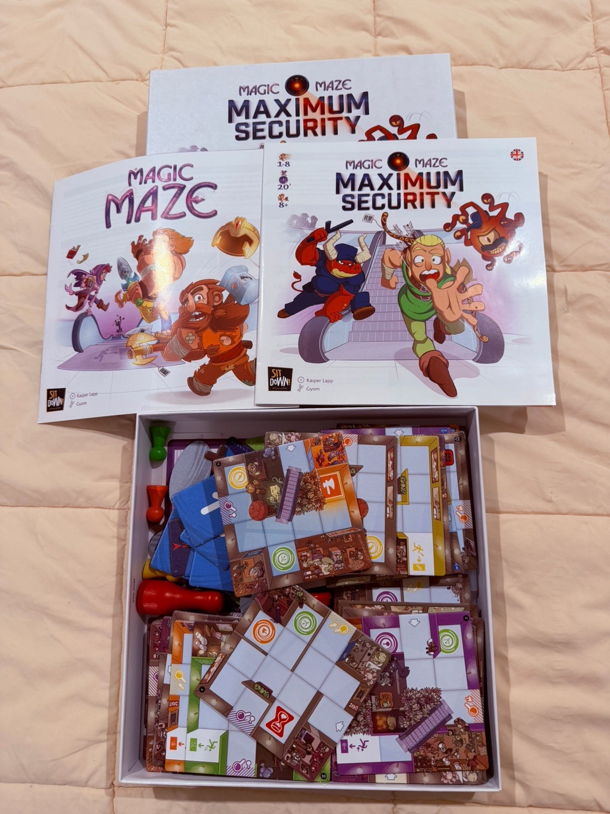 Magic Maze Base Game AND Maximum Security Expansion – READ Description