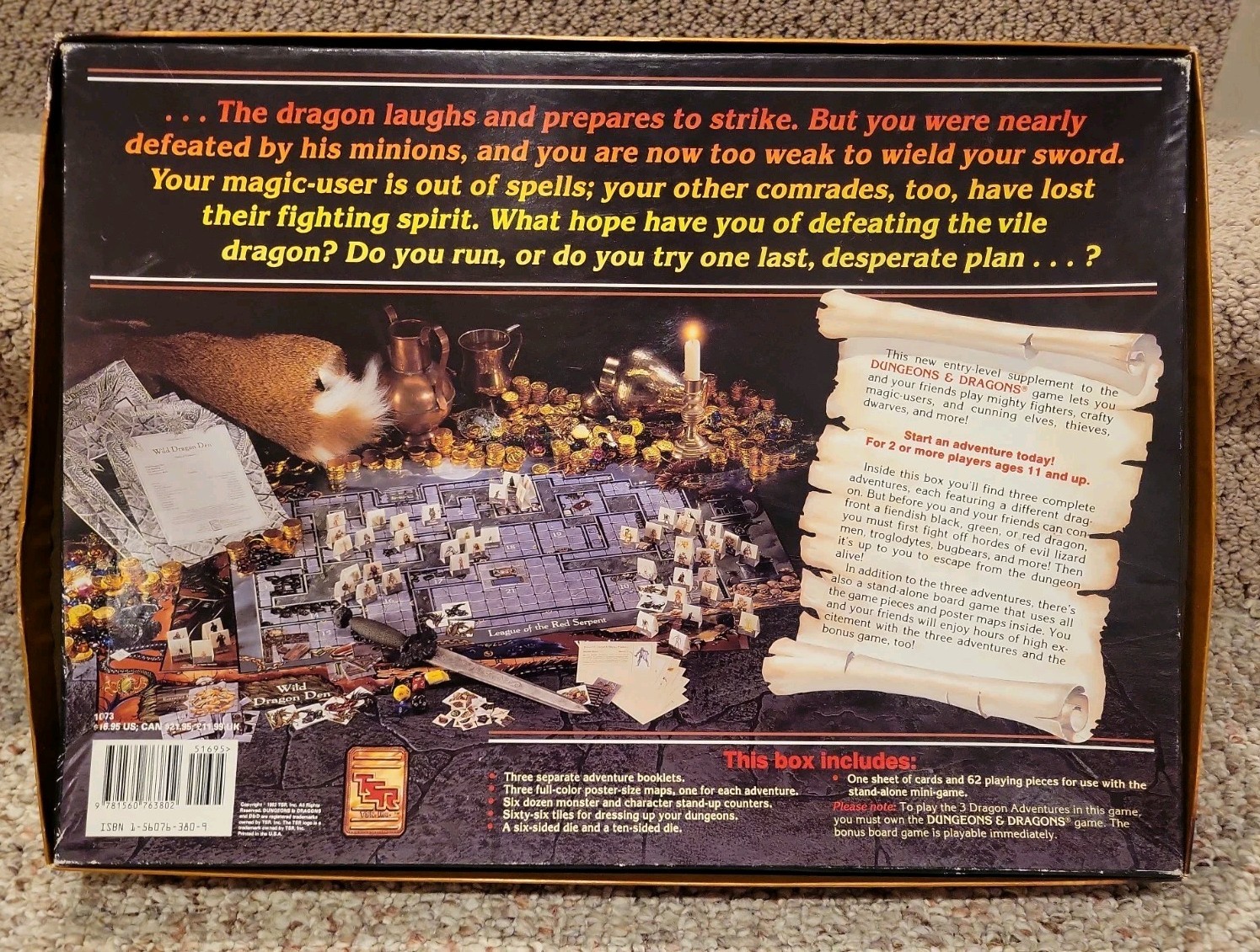 Dungeons & Dragons Game THE DRAGON’S DEN Adventure Pack TSR 1992 COMPLETE