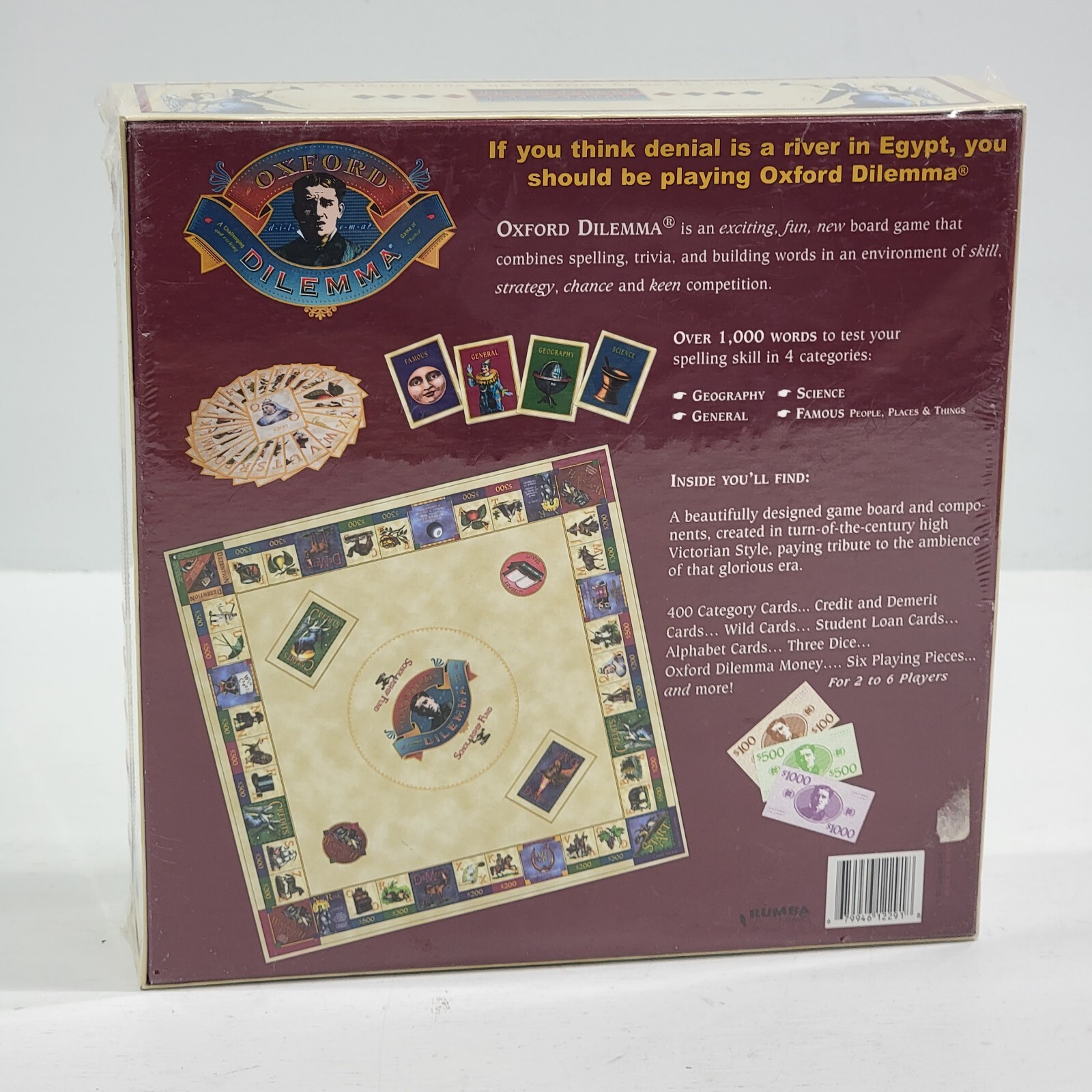 Oxford Dilemma Educational Trivia Spelling & Skill Learning Board Game Sealed!