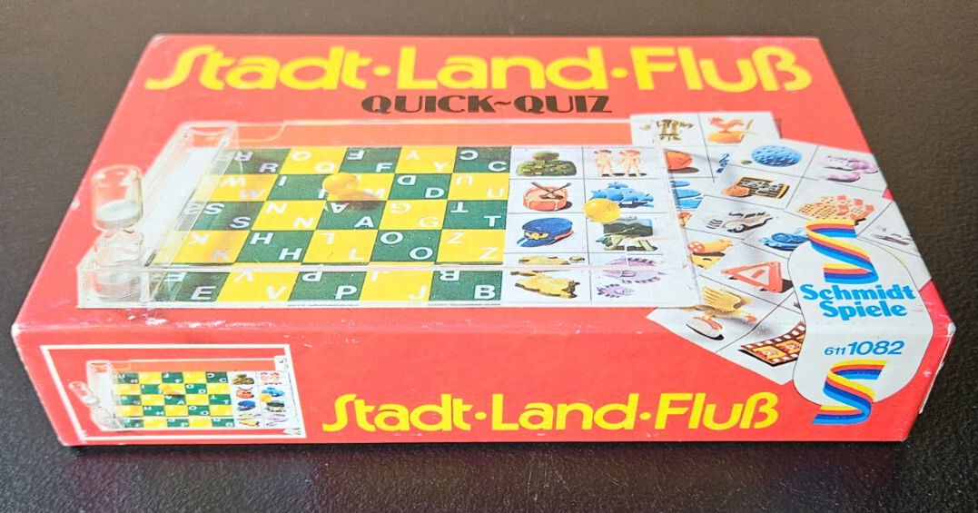 STADT/ LAND/ FLUB QUICK QUIZ GAME. SCHMIDT SPIELE MADE IN W. GERMANY