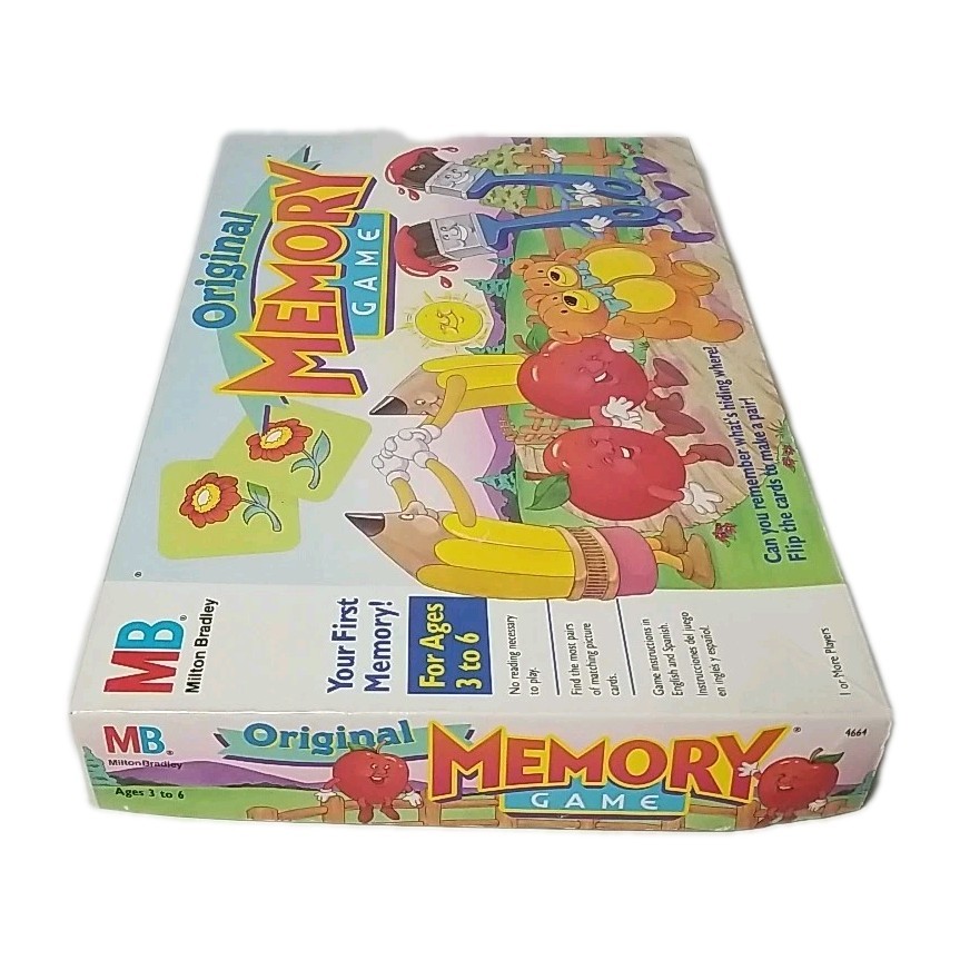 COMPLETE – 1990 Milton Bradley ORIGINAL MEMORY GAME 3-6 Years Memory Match