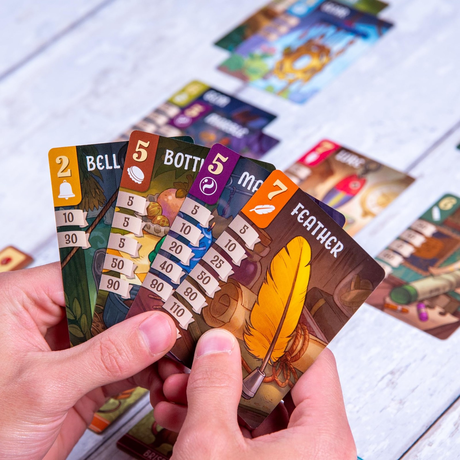 Strategic Card Game for 2-6 Players: Collect & Trade Treasures, 30 Min Play