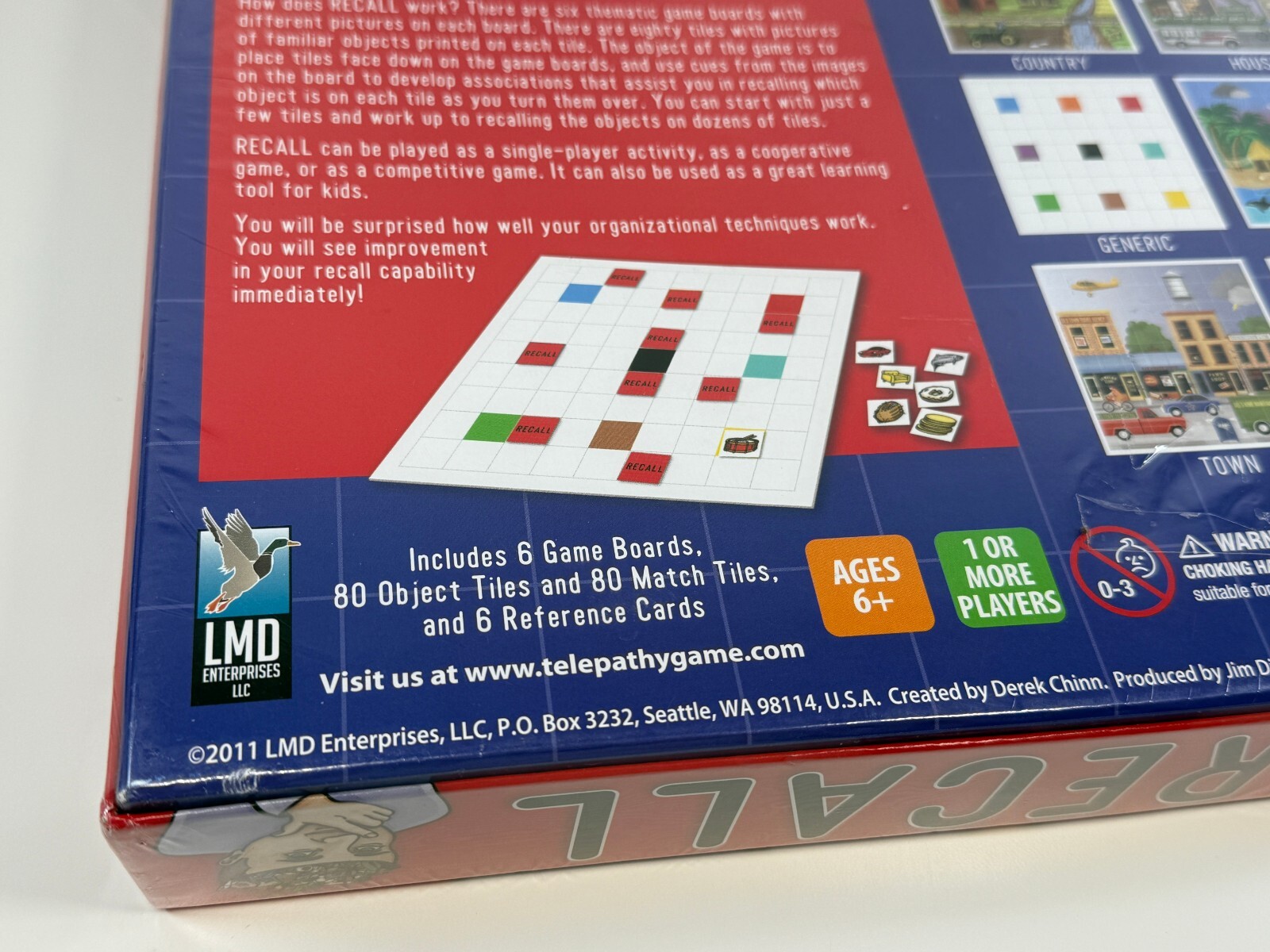 Recall Memory Game – The Fun and Effective Memory Improvement Tile Game Sealed
