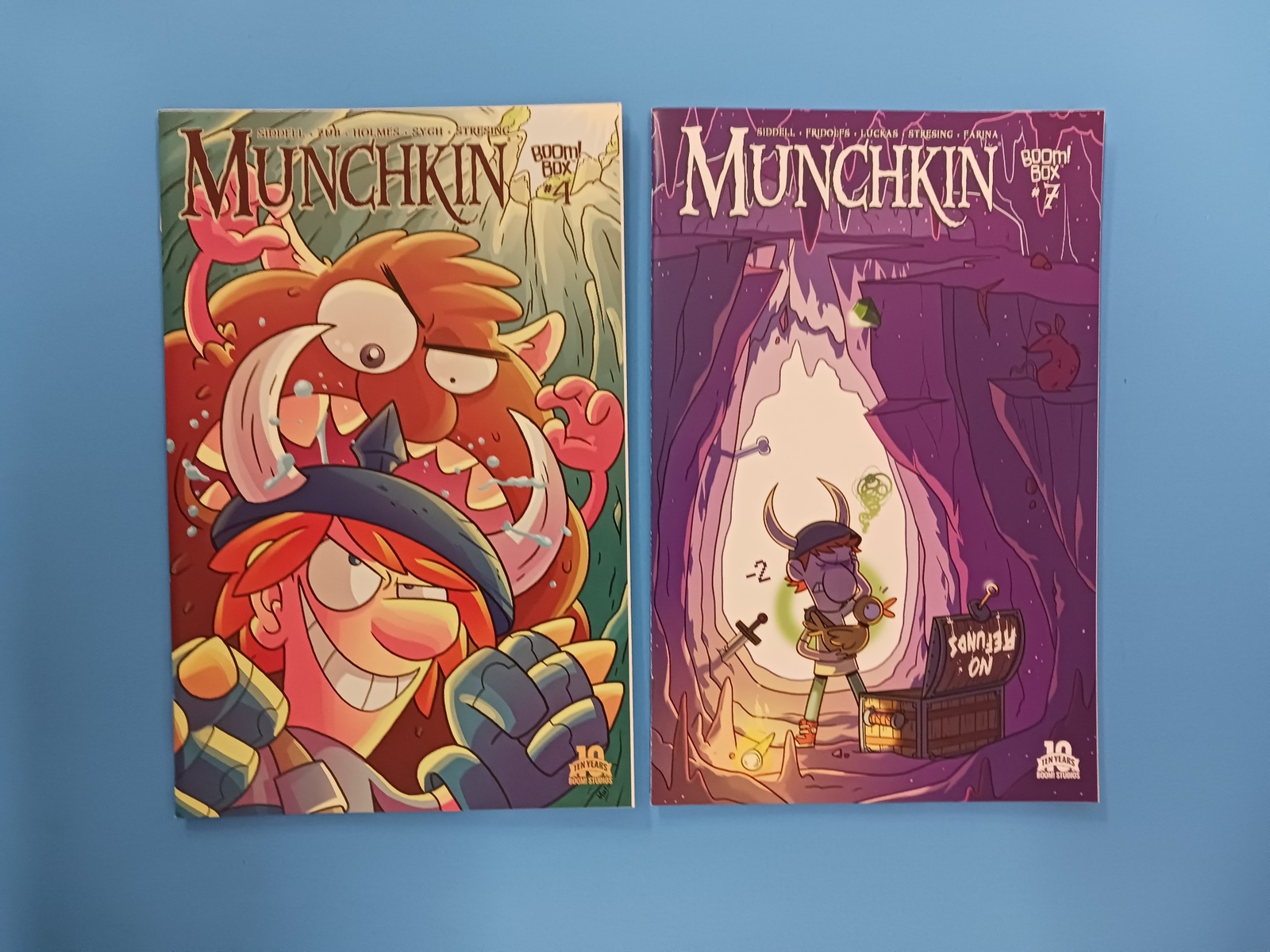 MUNCHKIN game # 1 2 4 7 10 Comic ~ w/ EXCLUSIVE COLLECTIBLE TCG CARD ~BOOM 2015