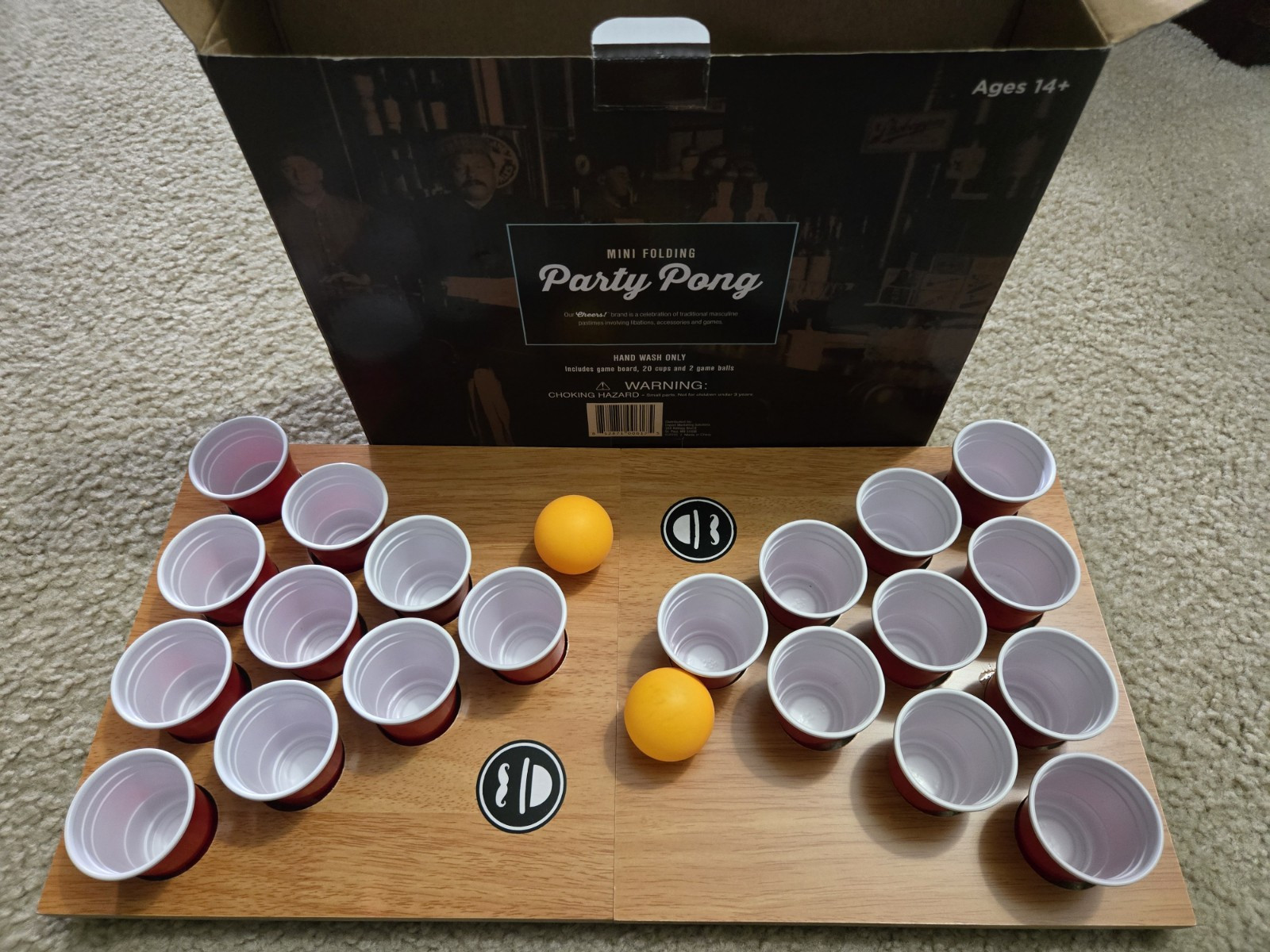 Mini Folding Party Pong, Shot Pong, Beer, Liquor, Portable