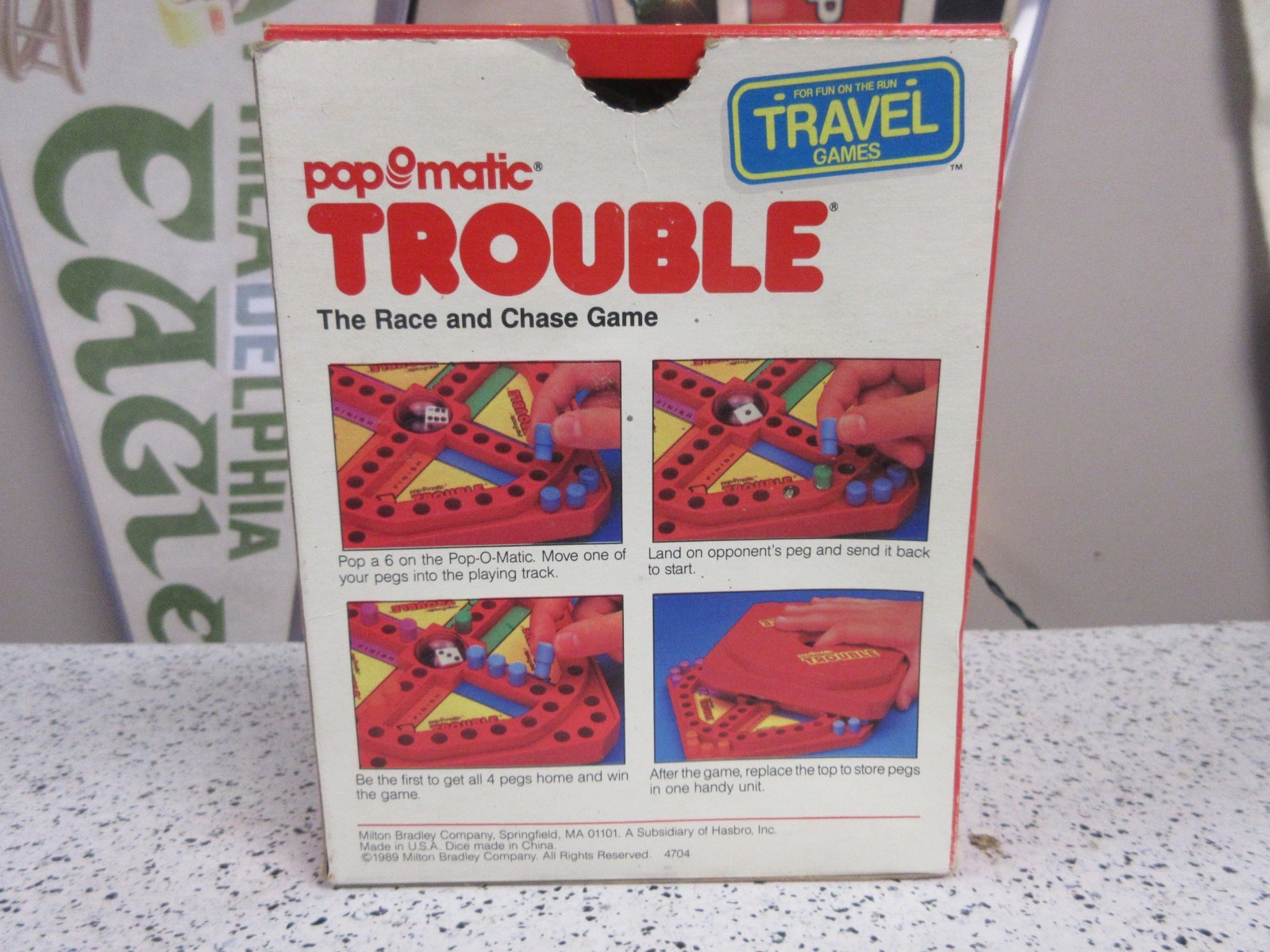 1989 Trouble Travel Game by Milton Bradley Complete in Great Condition FREE SHIP
