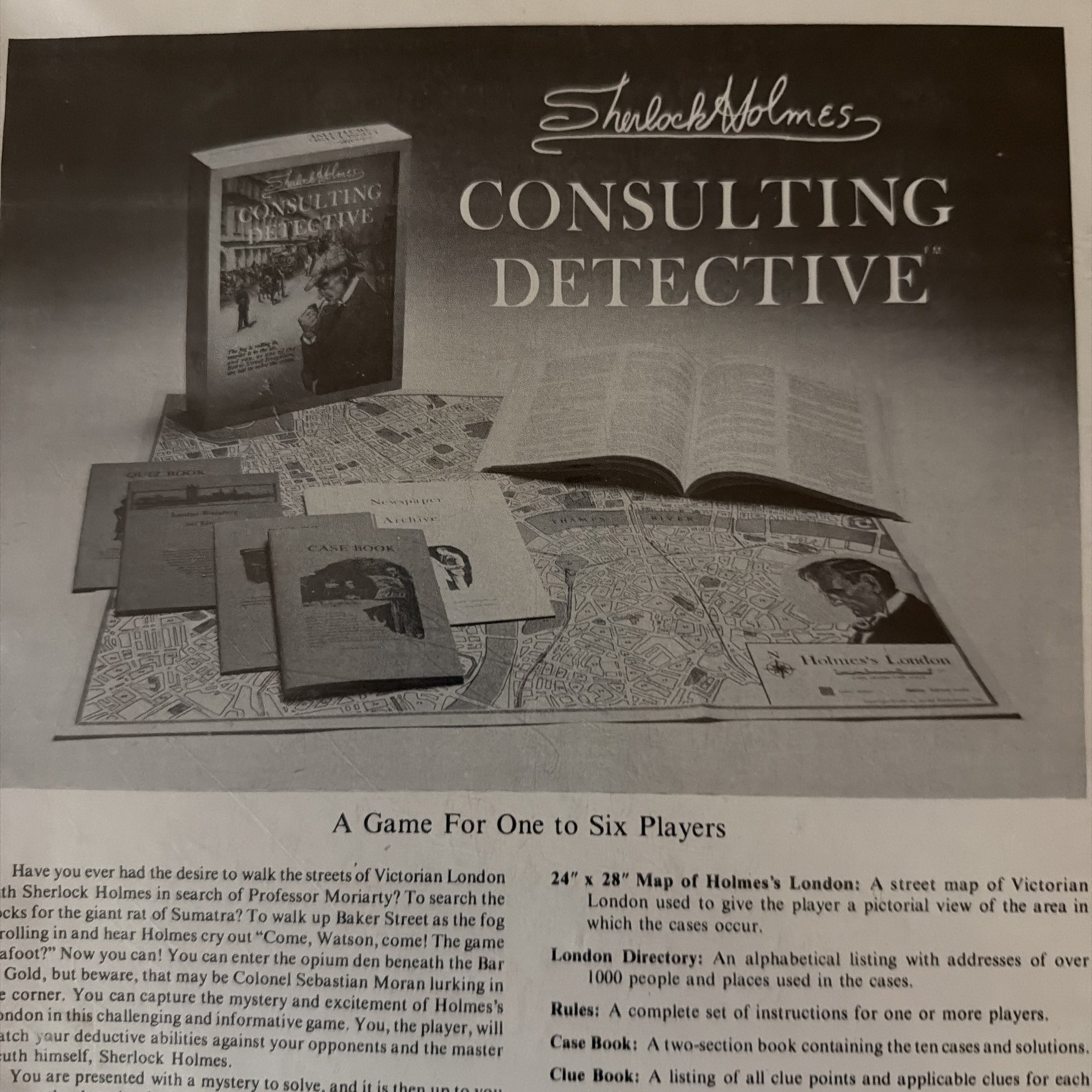 SHERLOCK HOLMES: Consulting Detective: The Thames Murders & Other Cases 1982 New
