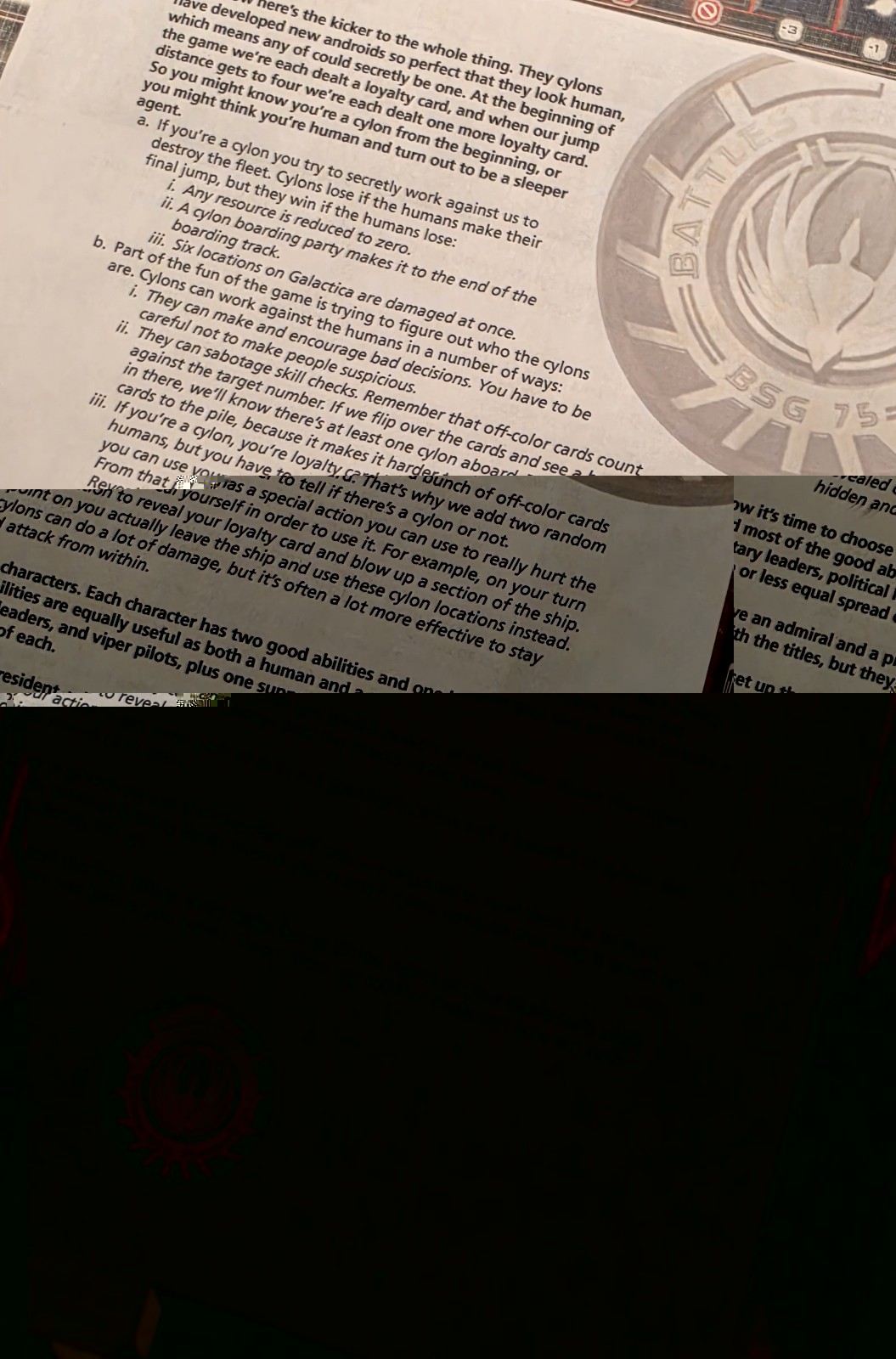 Battlestar Galactica: The Board Game Partial Pegasus Expansion Pack & Some Base